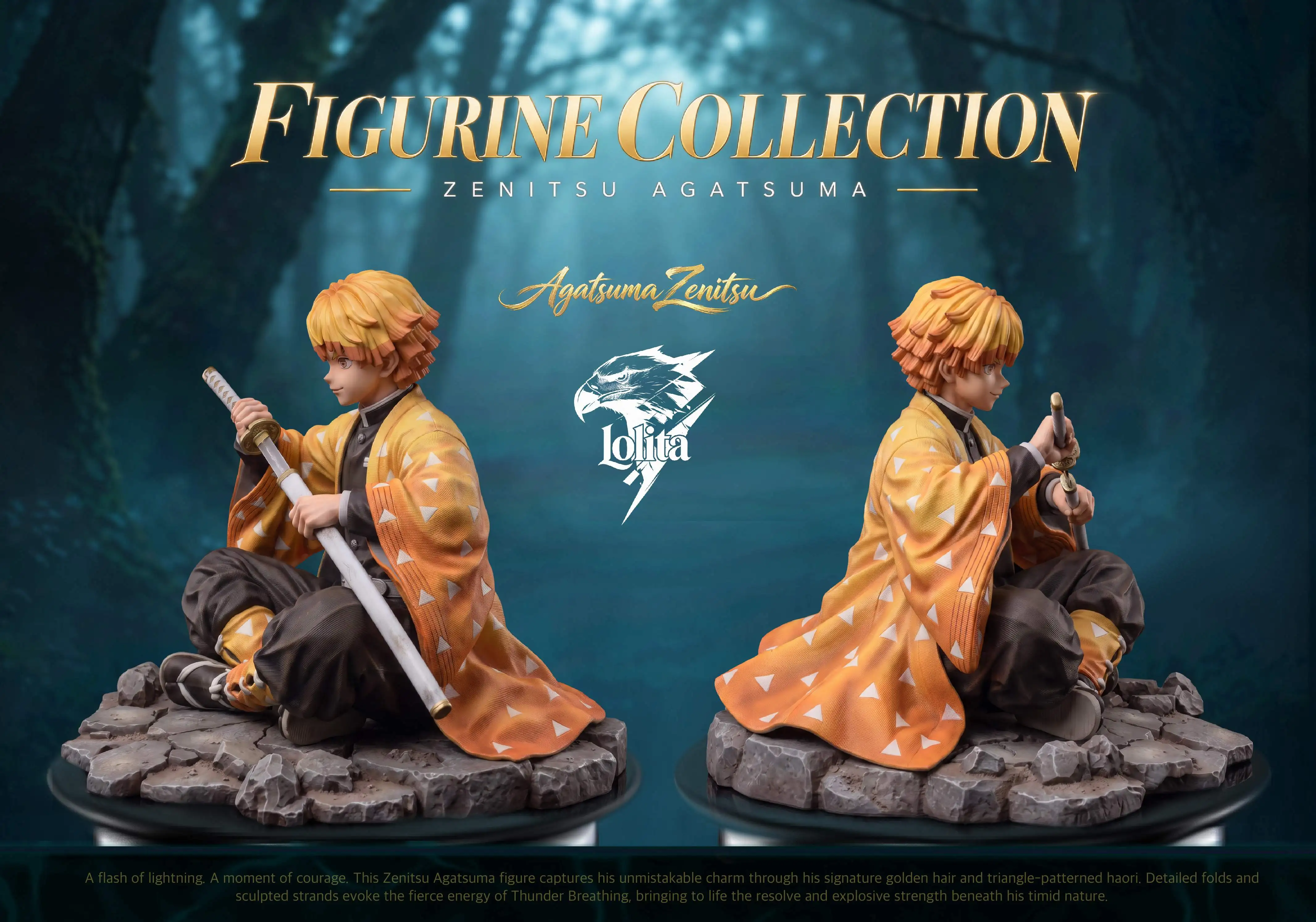 【Pre-sale】1/6 Scale Sitting Agatsuma Zenitsu-Demon Slayer-Lolita Studio