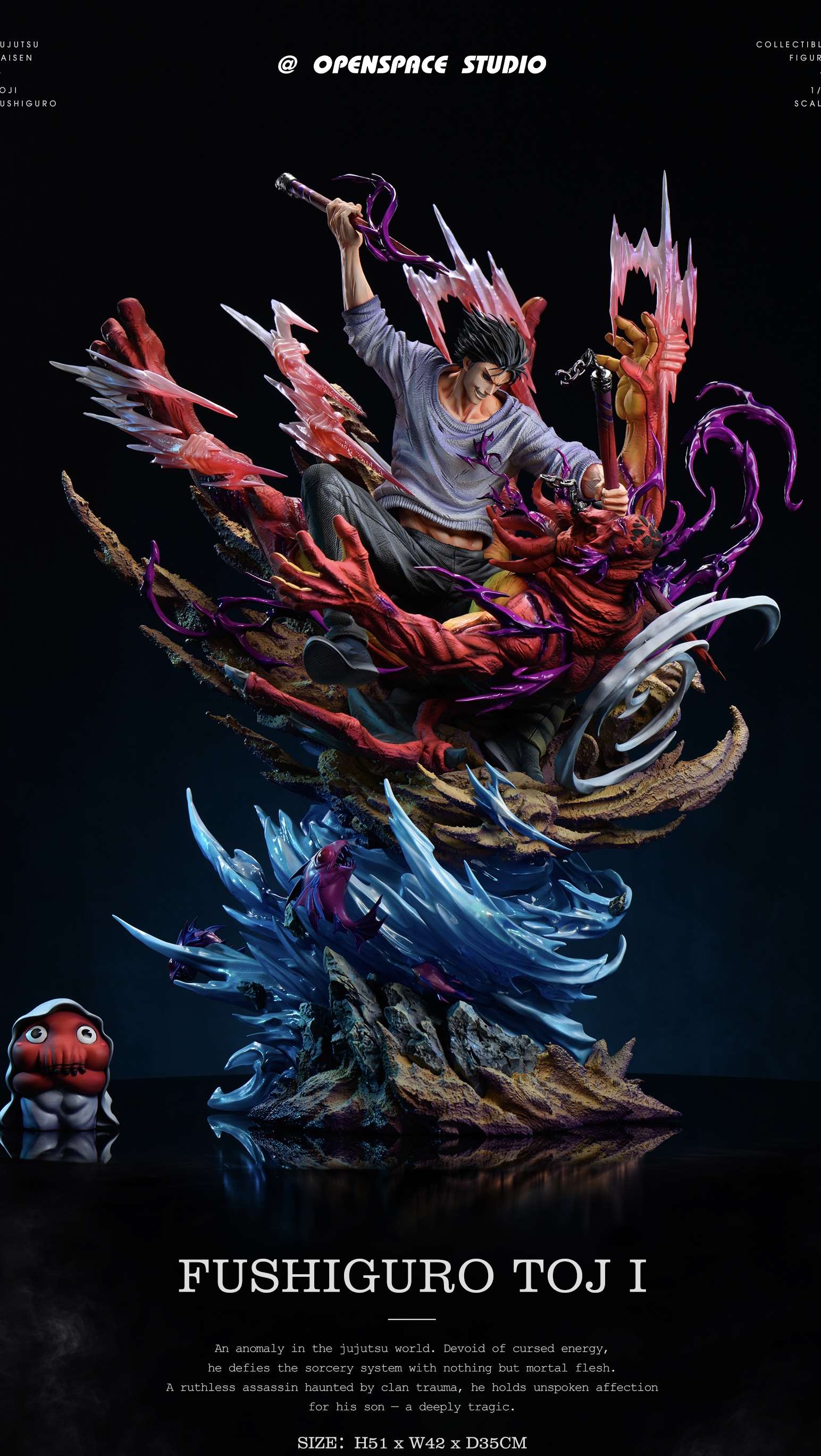 【Pre-sale】1/6 Scale Fushiguro Toji VS Dakon-Jujutsu Kaisen-OPENSPACE Studio