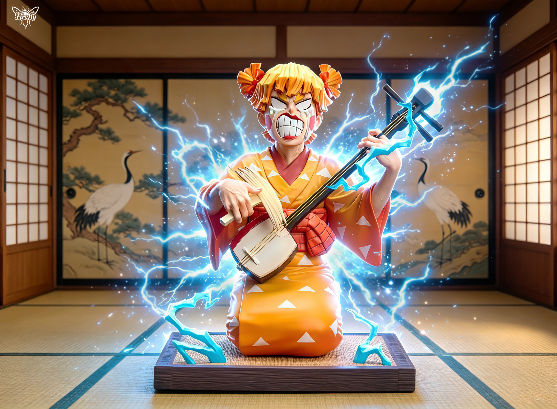 【Pre-sale】1/6 Scale Playing-the-Zither Agatsuma Zenitsu-Demon Slayer-Firefly Studio
