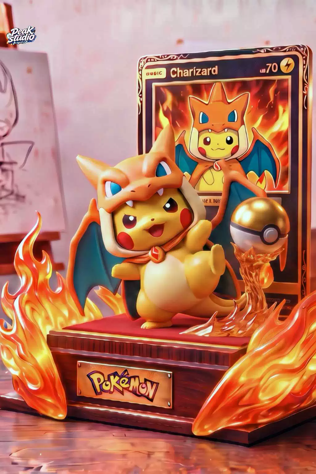 【Pre-sale】1/6 Scale Charizard Cloak Pikachu-Pokemon-Peak Studio