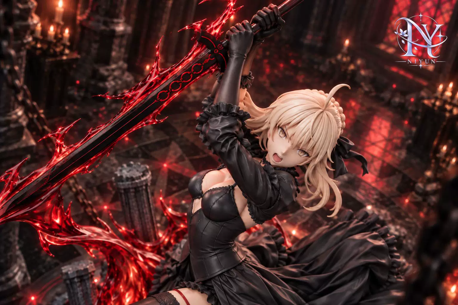 【Pre-sale】1/6 Scale Black Saber with LED-Fate/Grand Order-NiYun Studio