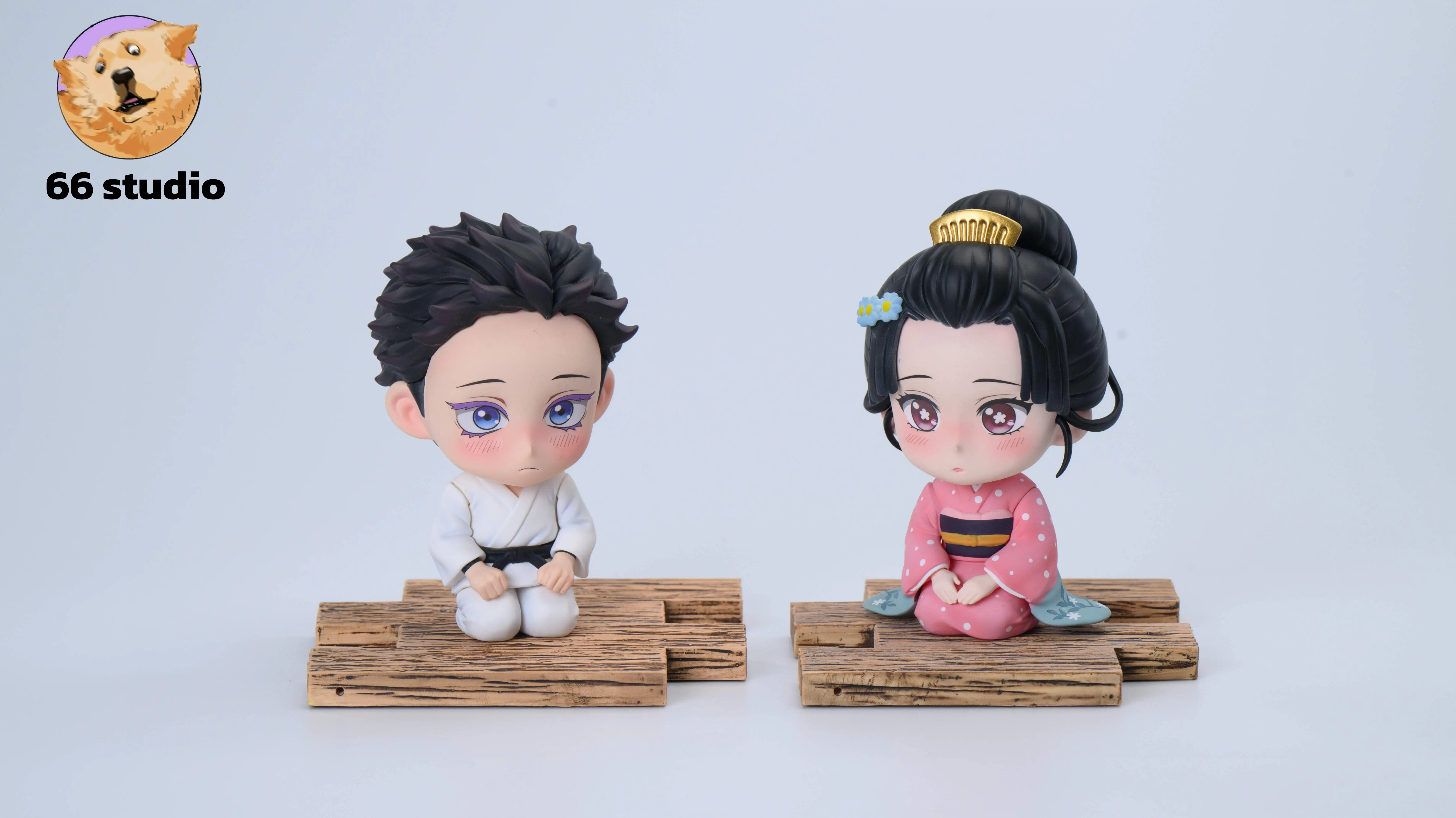 【Pre-sale】Q Version Akaza and Koyuki-Demon Slayer-66 Studio