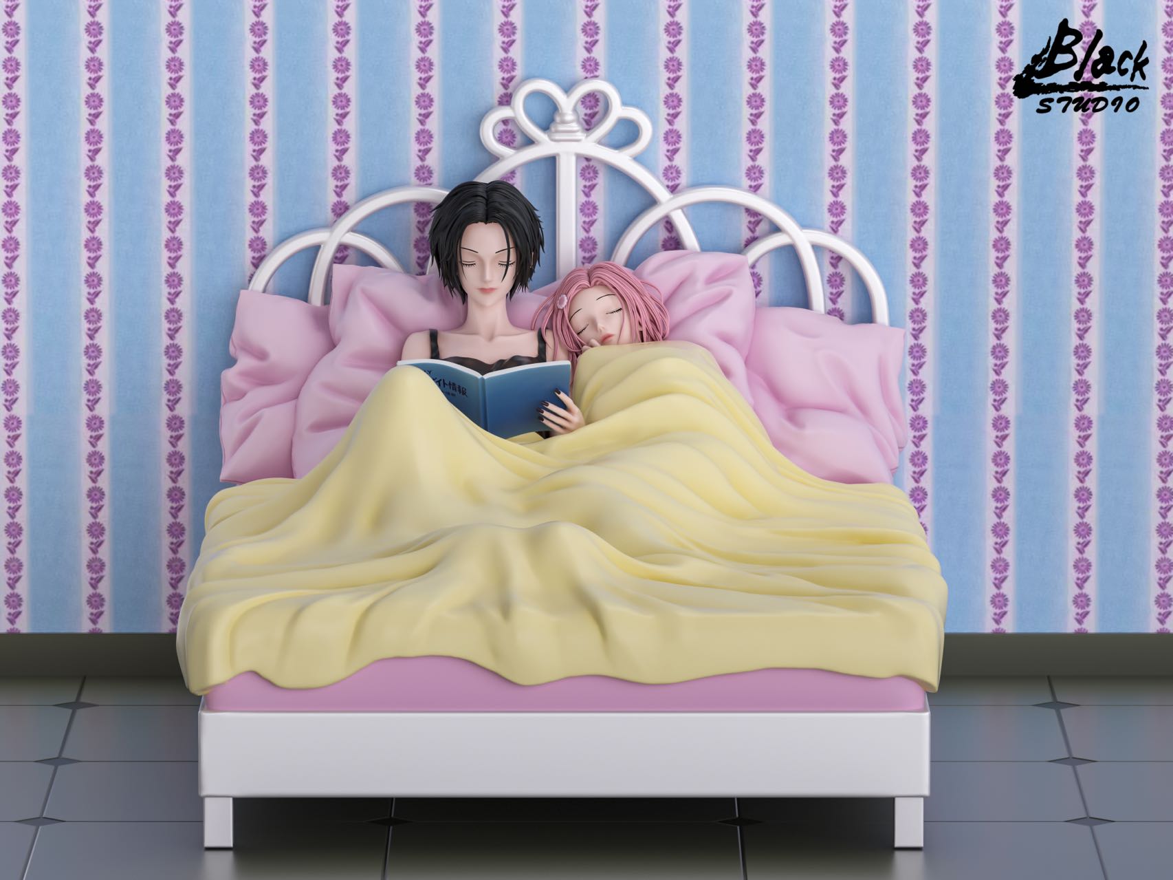 【Pre-sale】‌1/6 Scale Story Telling Bedding Time Oosaki Nana and Komatsu Nana-Nana-BLACK Studio