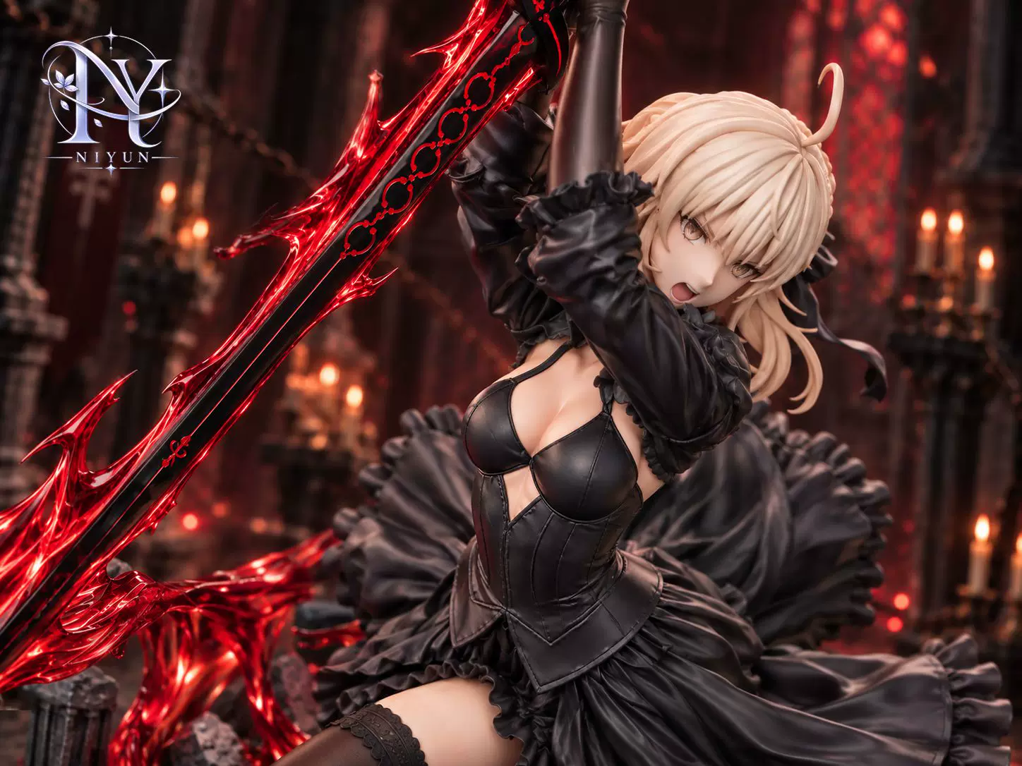 【Pre-sale】1/6 Scale Black Saber with LED-Fate/Grand Order-NiYun Studio