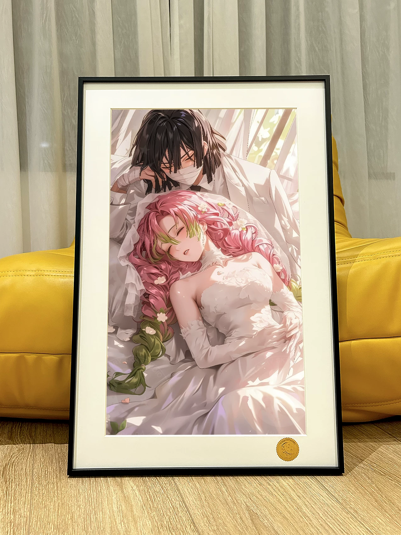 【Pre-sale】Decorative Painting of Wedding of Iguro Obanai and Kanroji Mitsuri-Demon Slayer-XingKong Studio