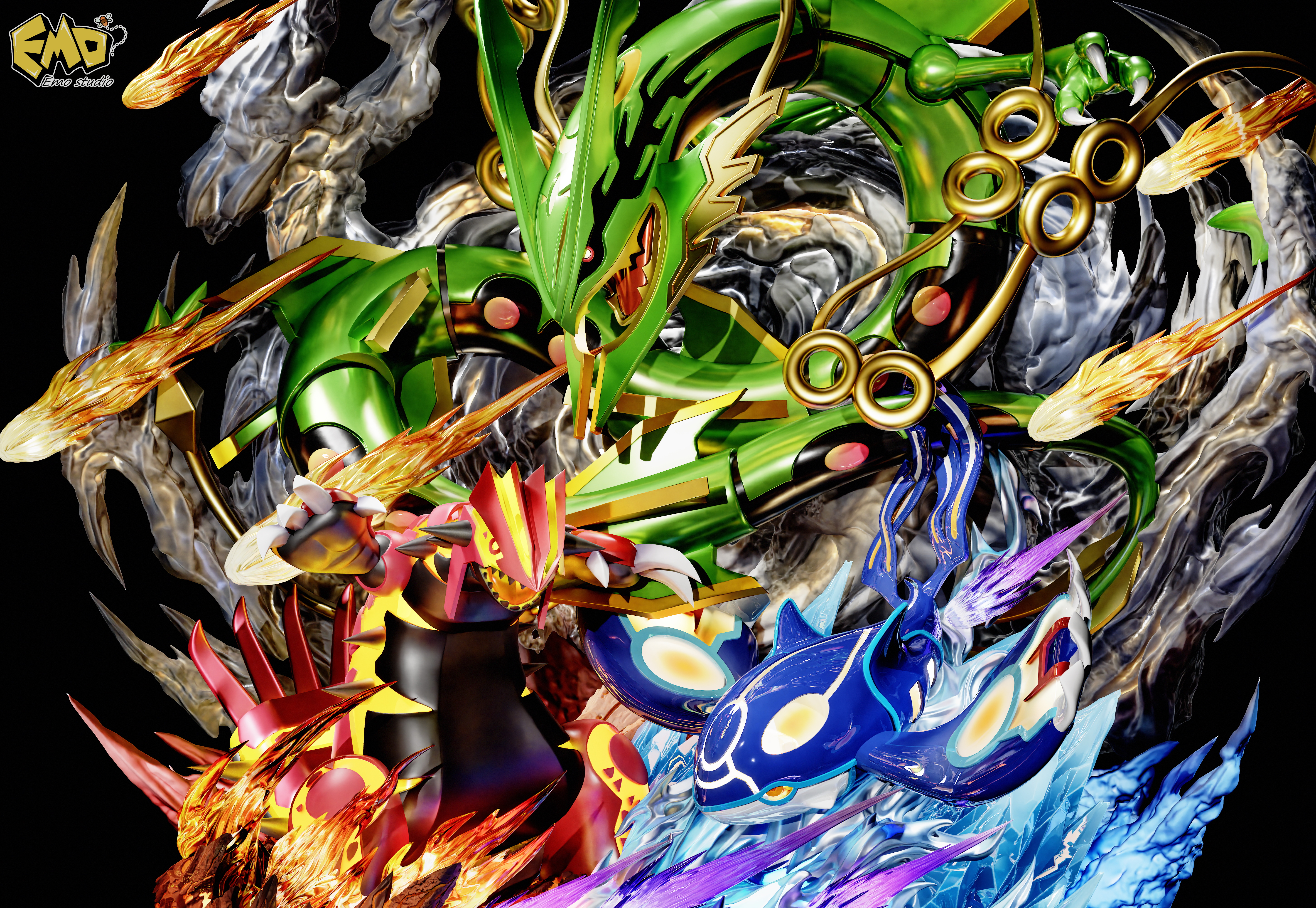 【Pre-sale】002 Mega Articuno, ‌Zapdos‌ and Moltres-Emo Studio