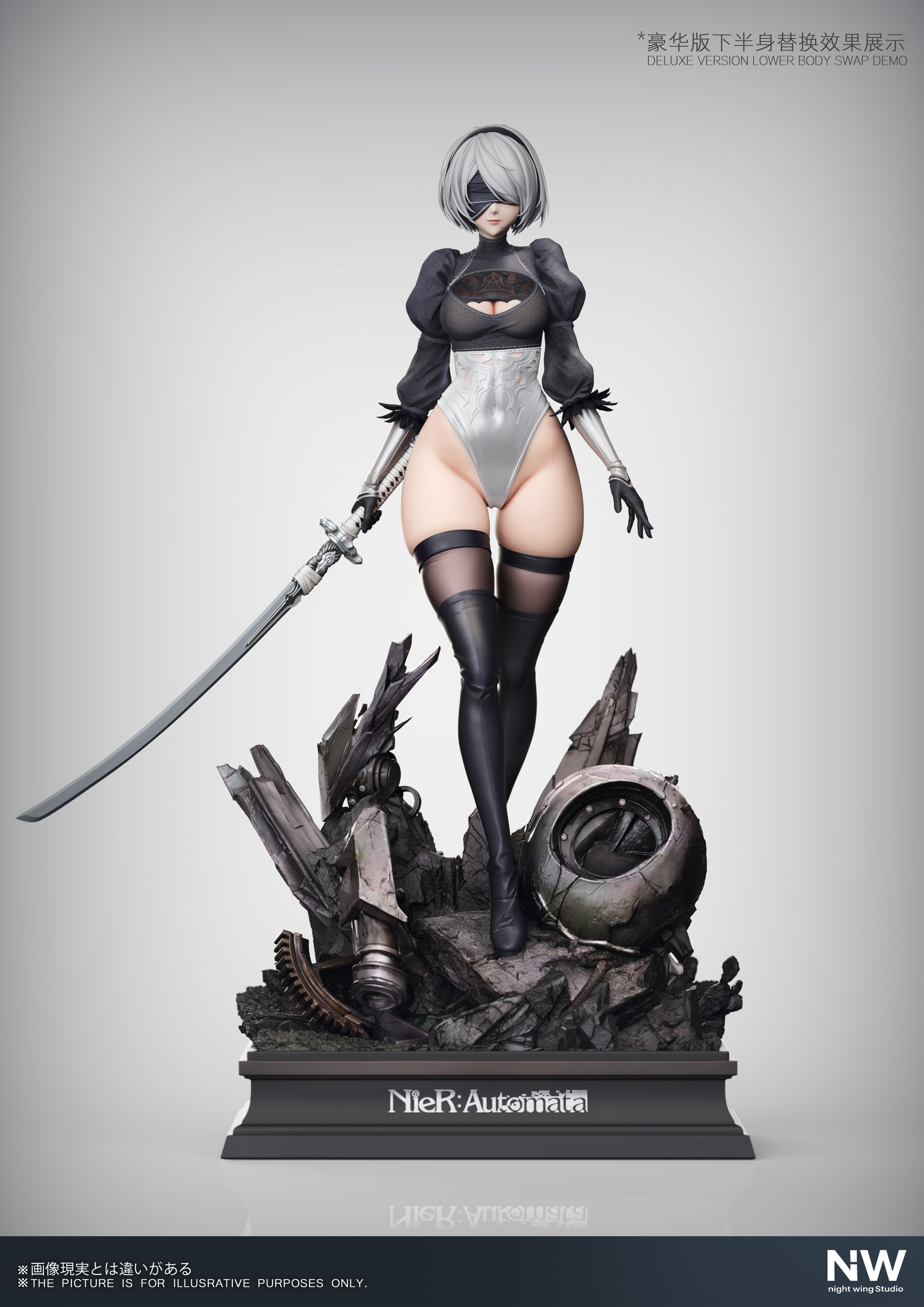 【Pre-sale】1/6 and 1/4 Scale YoRHa No.2 Type B 2B-NieR:Automata-Night Wing Studio