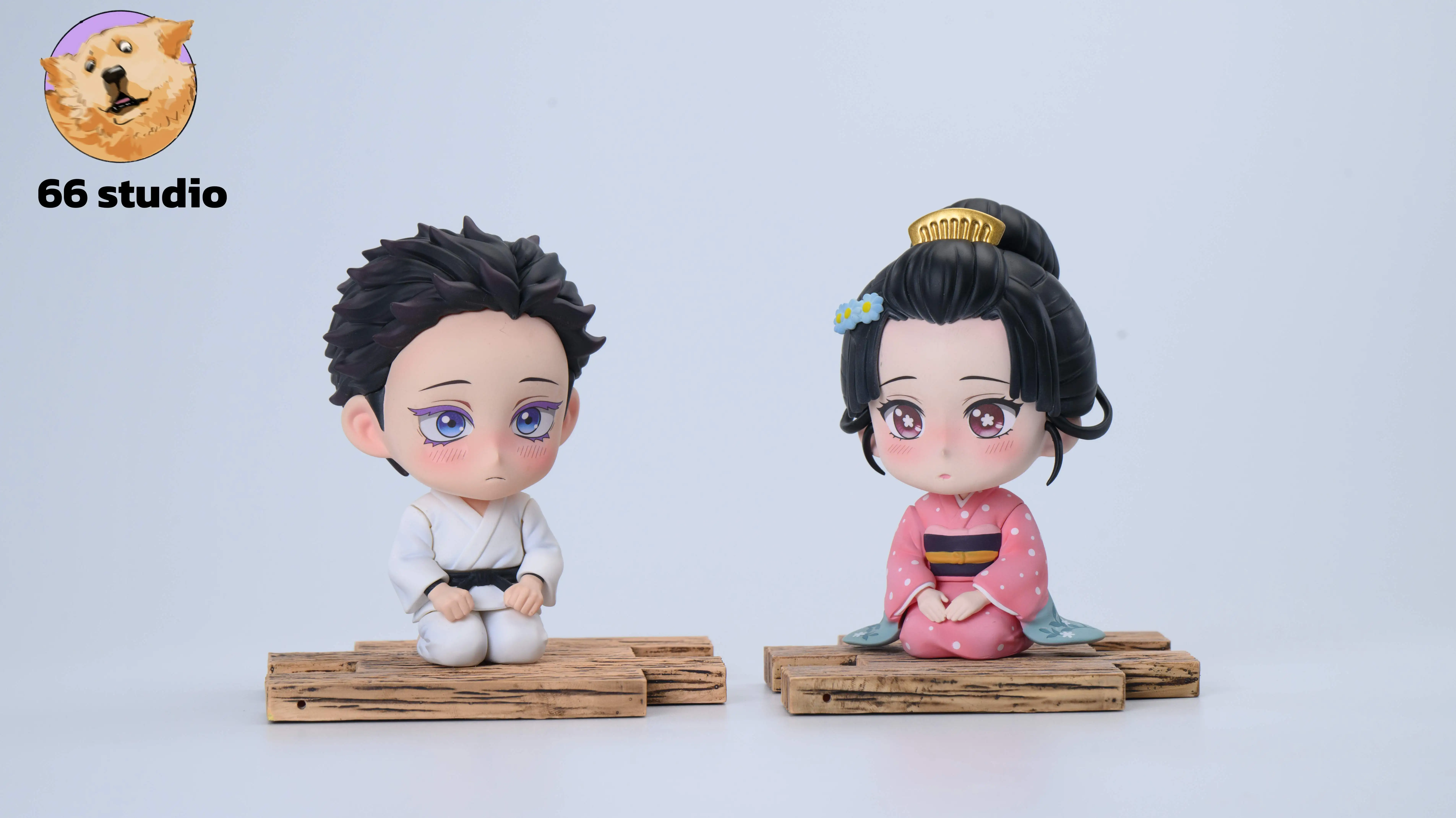 【Pre-sale】Q Version Akaza and Koyuki-Demon Slayer-66 Studio
