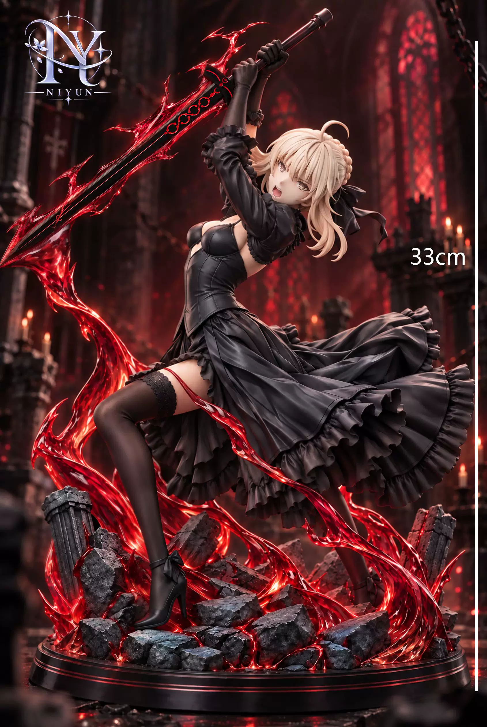 【Pre-sale】1/6 Scale Black Saber with LED-Fate/Grand Order-NiYun Studio