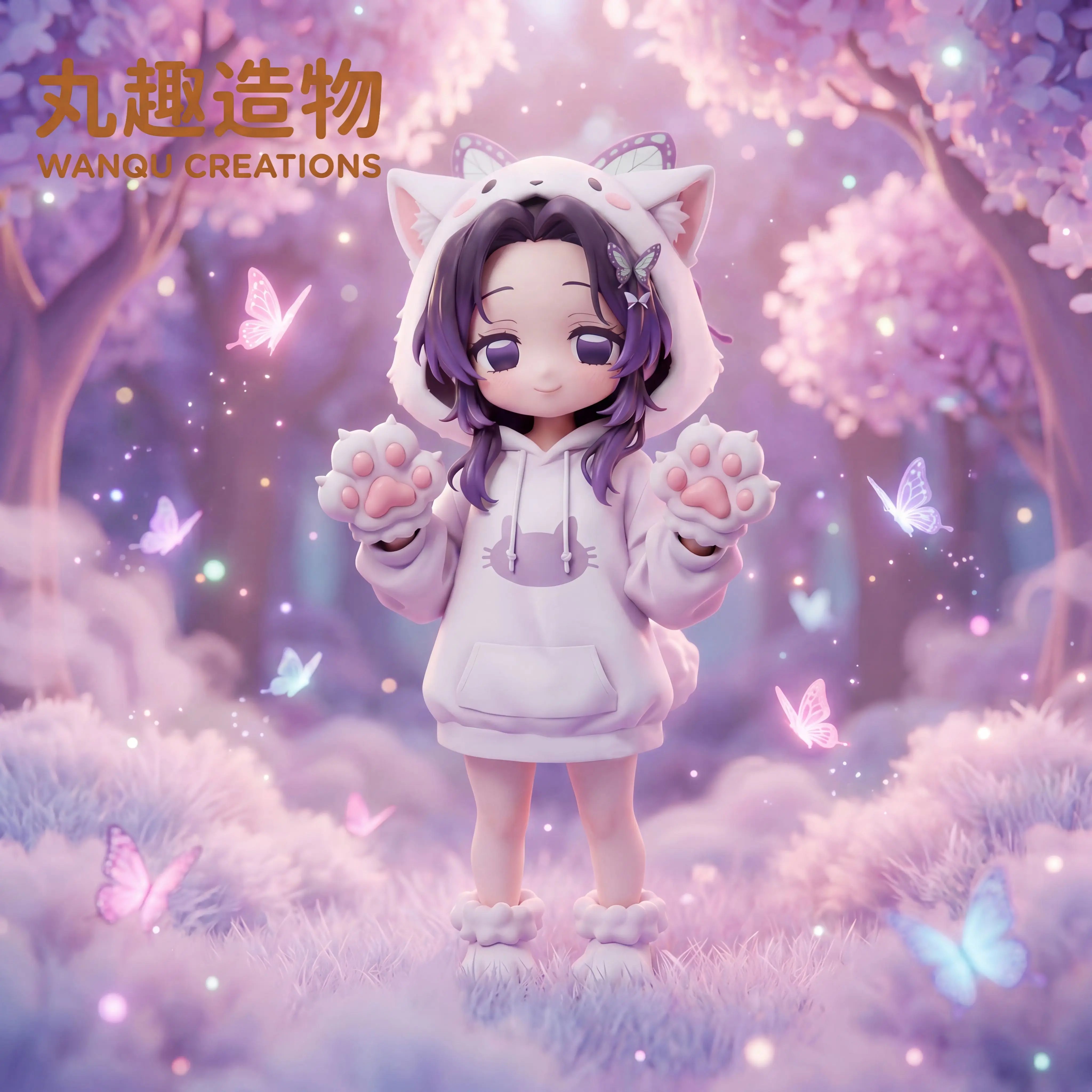 【Pre-sale】Q Version Cat Kochou Shinobu-WanQu Creations Studio