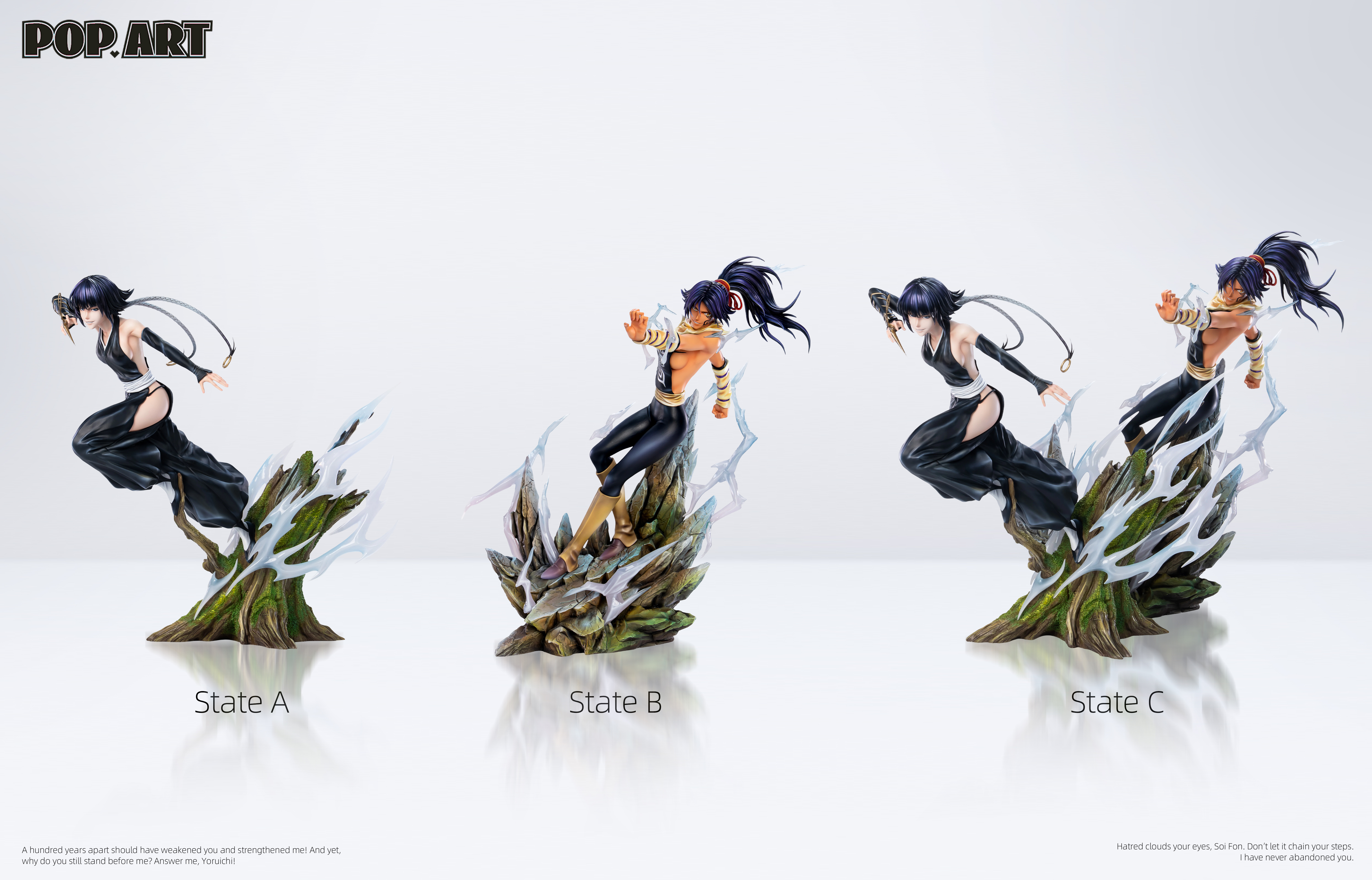 【Pre-sale】1/6 Scale Soi Fon and Shihouin Yoruichi-Bleach-POP.ART Studio