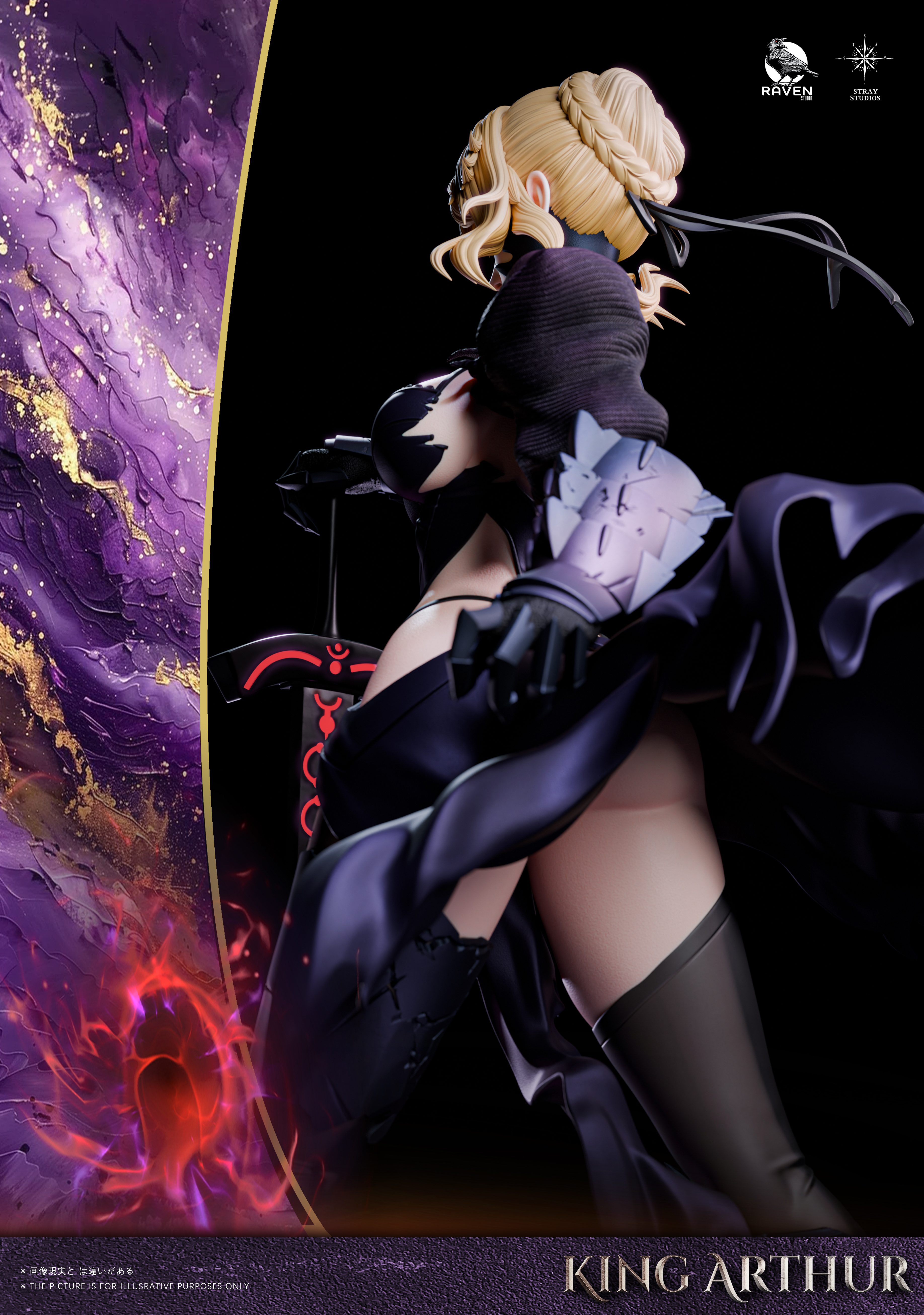 【Pre-sale】1/4 Scale 002 Black Saber-Raven and Stray Studios
