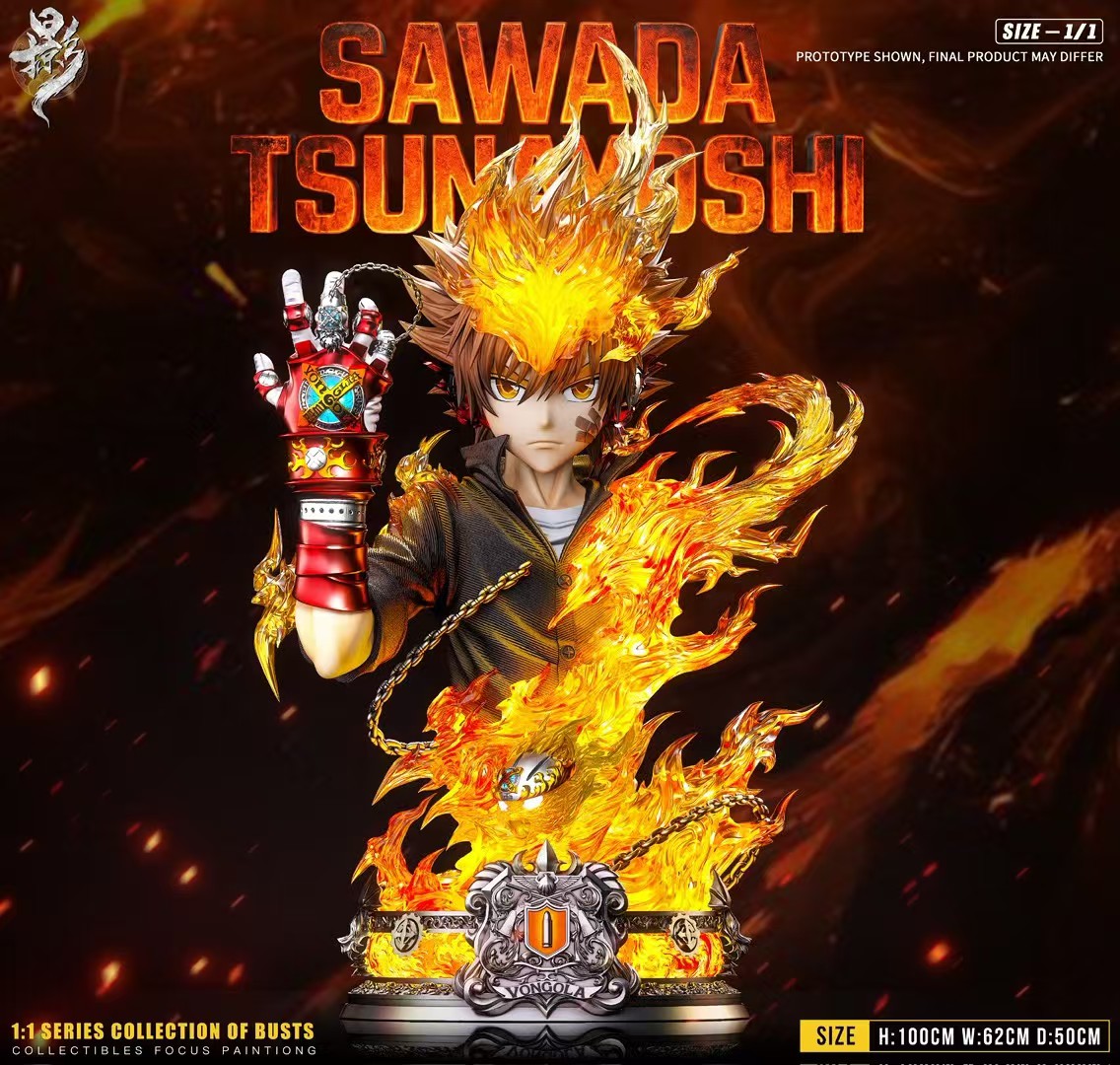 【Pre-sale】1/3 and 1/1 Scale Bust of Sawada Tsunayoshi with LED-HITMAN REBORN!-LueYing Studio