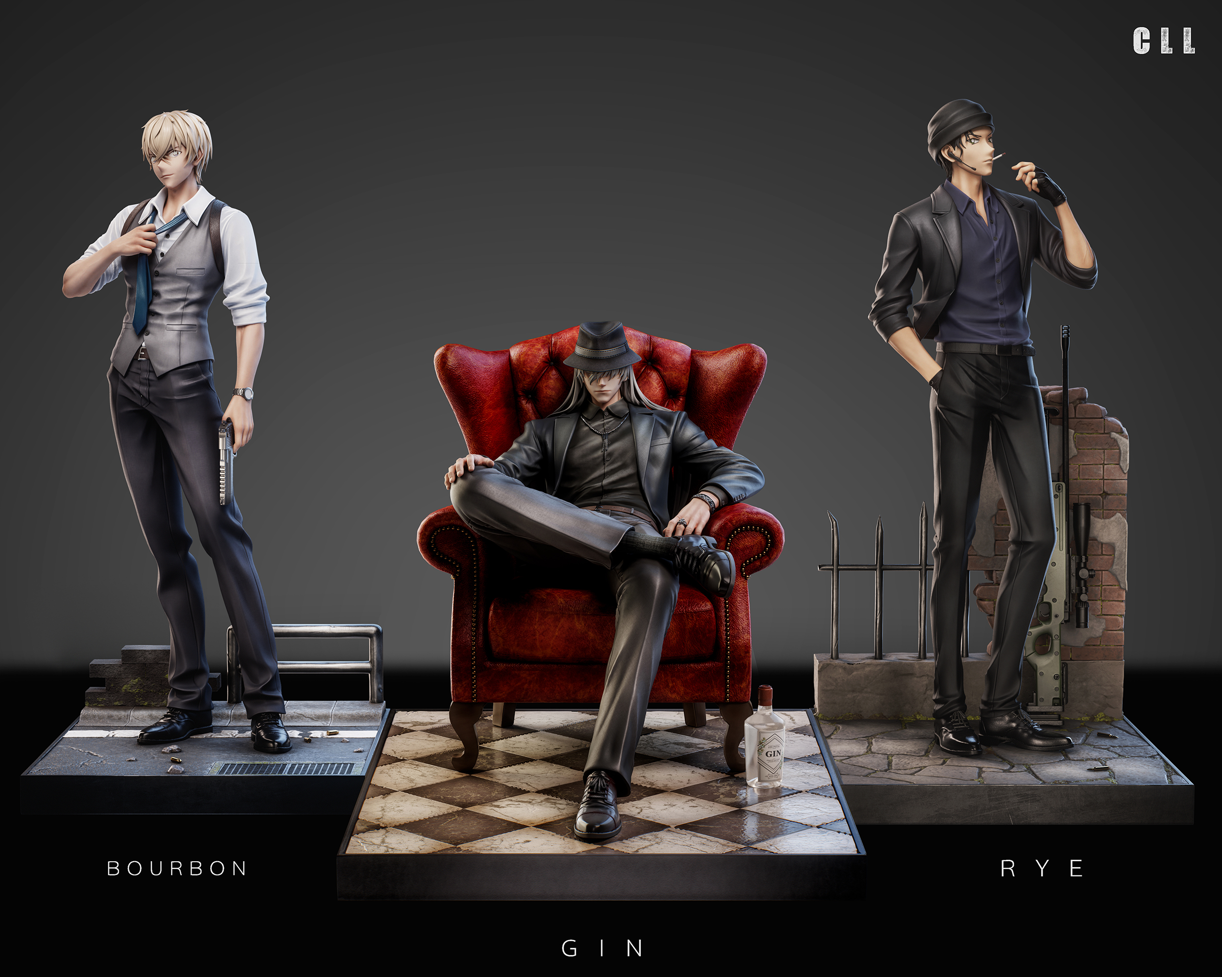 【Pre-sale】1/6 Scale Rye-Detective Conan-CLL Studio