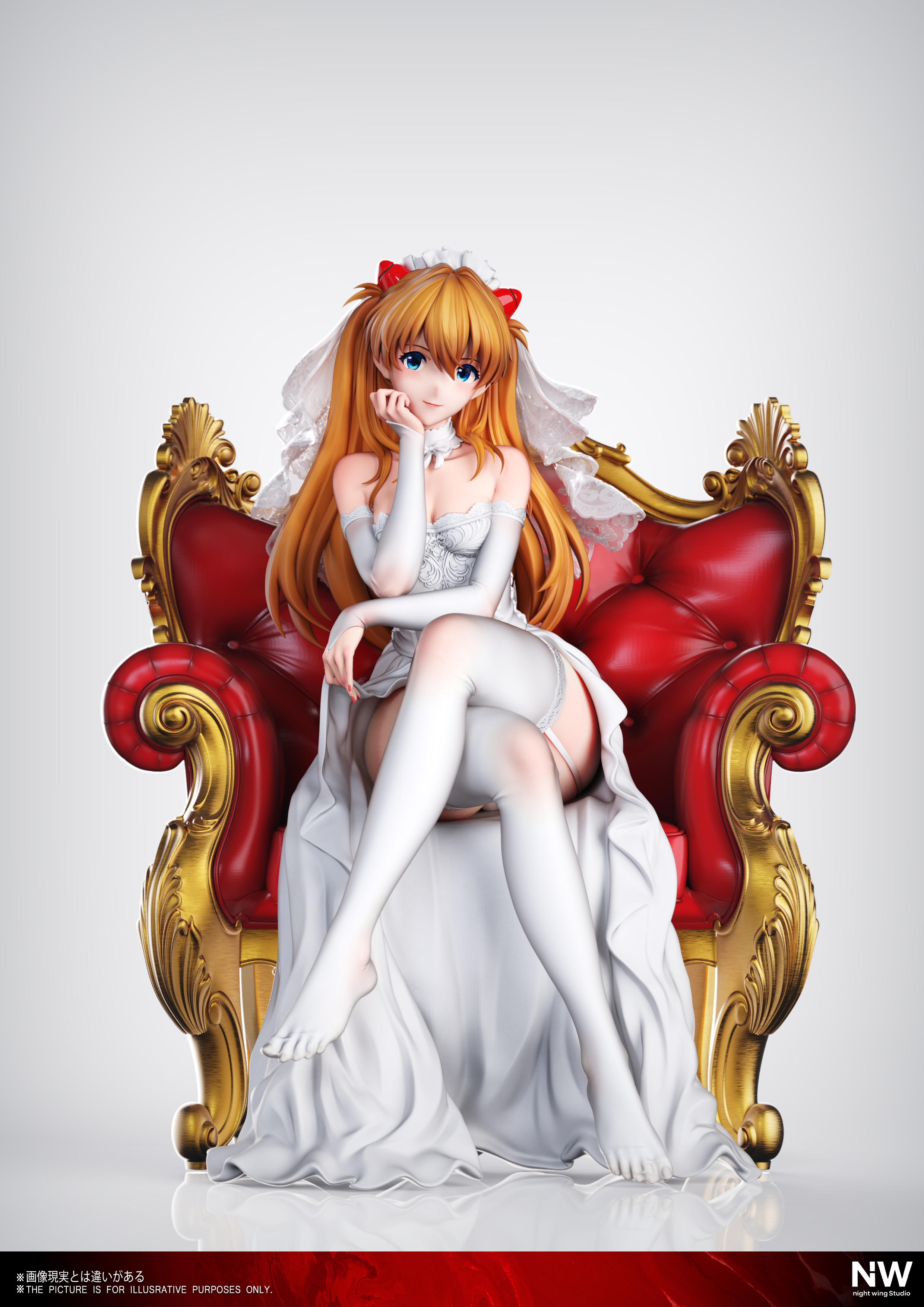 【Pre-sale】1/6 and 1/4 Scale Wedding Dress Asuka-EVA-Night Wing Studio