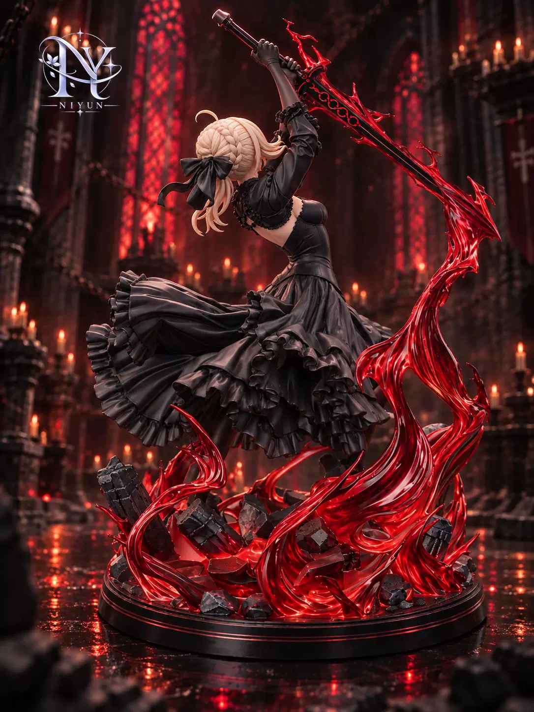 【Pre-sale】1/6 Scale Black Saber with LED-Fate/Grand Order-NiYun Studio