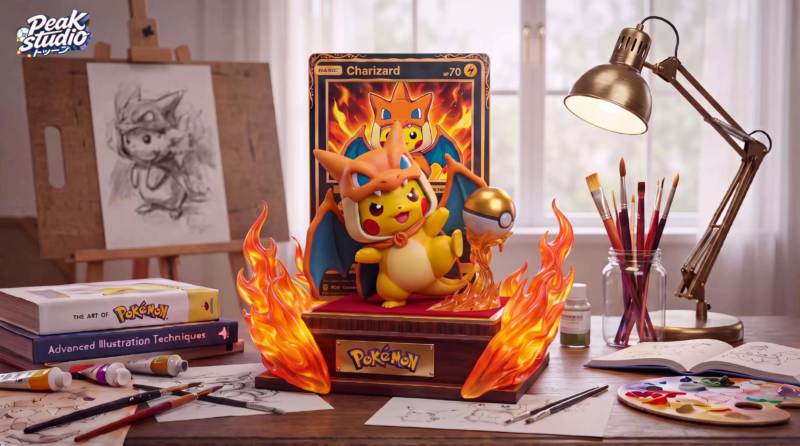 【Pre-sale】1/6 Scale Charizard Cloak Pikachu-Pokemon-Peak Studio