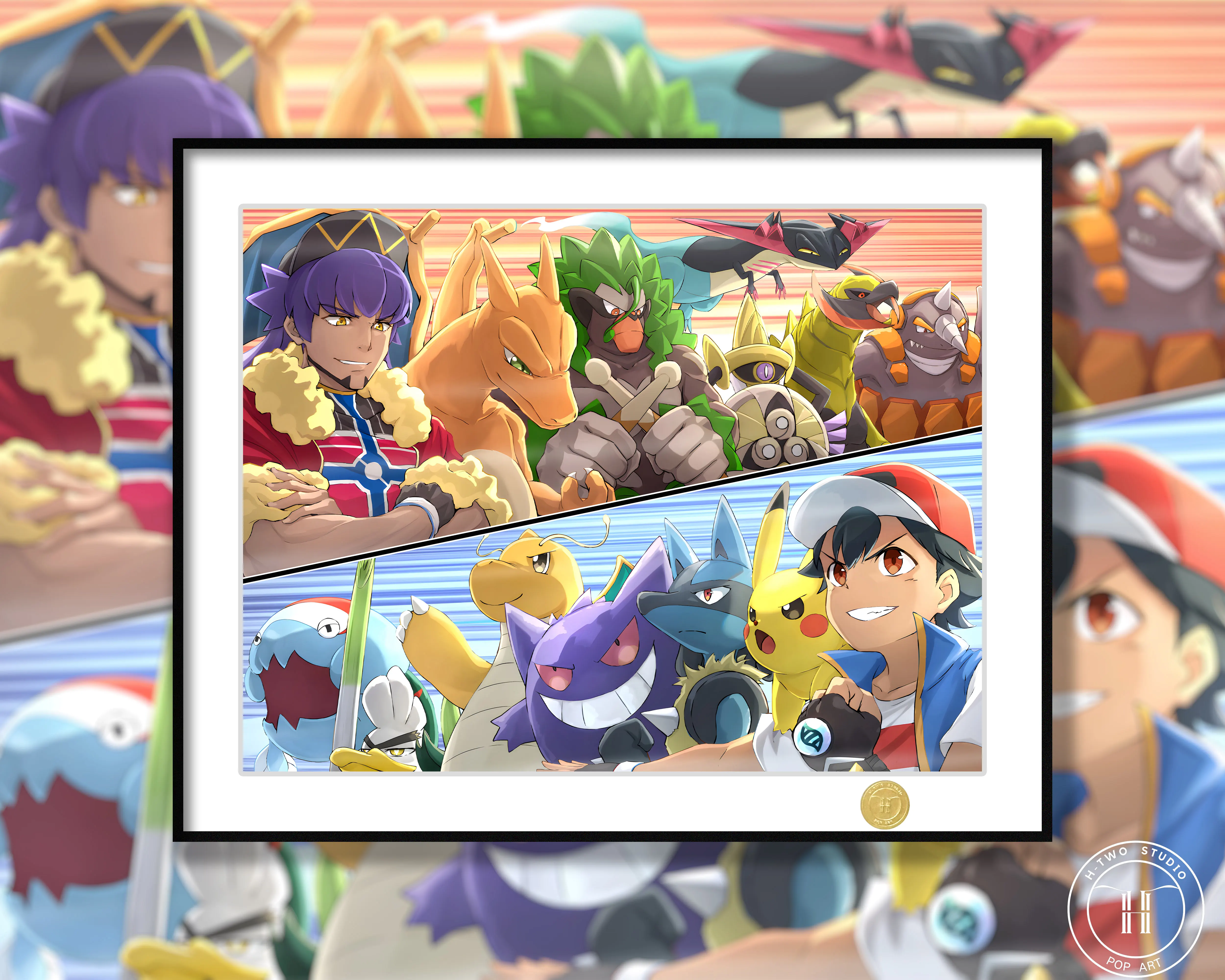 【Pre-sale】Decorative Painting of Ash VS Leon-H2 Studio
