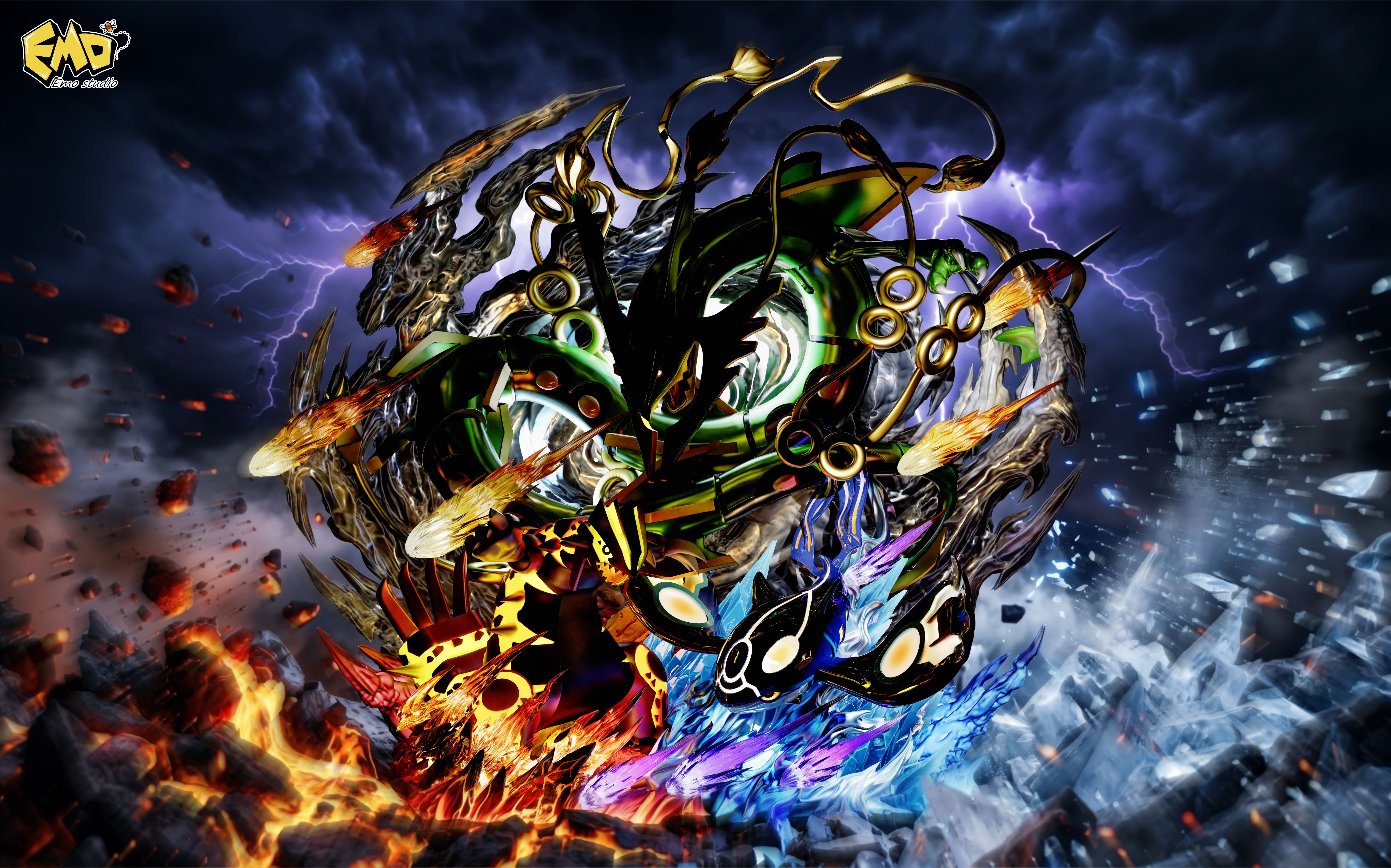 【Pre-sale】002 Mega Articuno, ‌Zapdos‌ and Moltres-Emo Studio