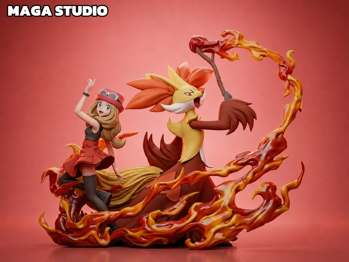 【Pre-sale】1/20 Scale Serena and Delphox-Pokemon-Maga Studio