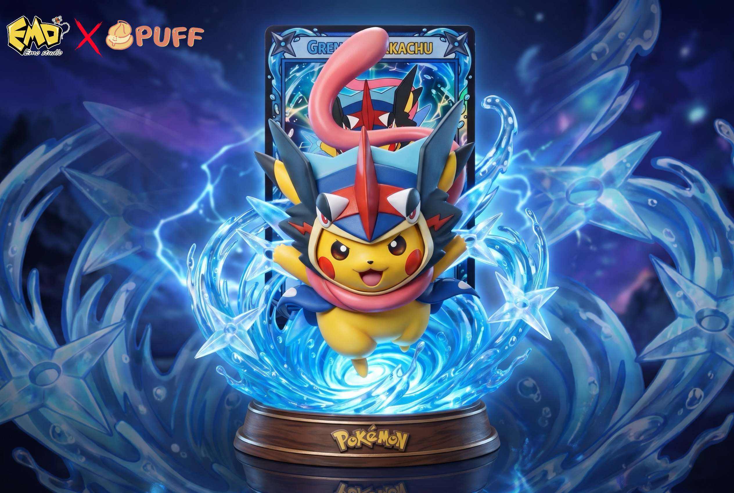 【Pre-sale】002 Greninja Pikachu-Pokemon-Emo X Puff Studio