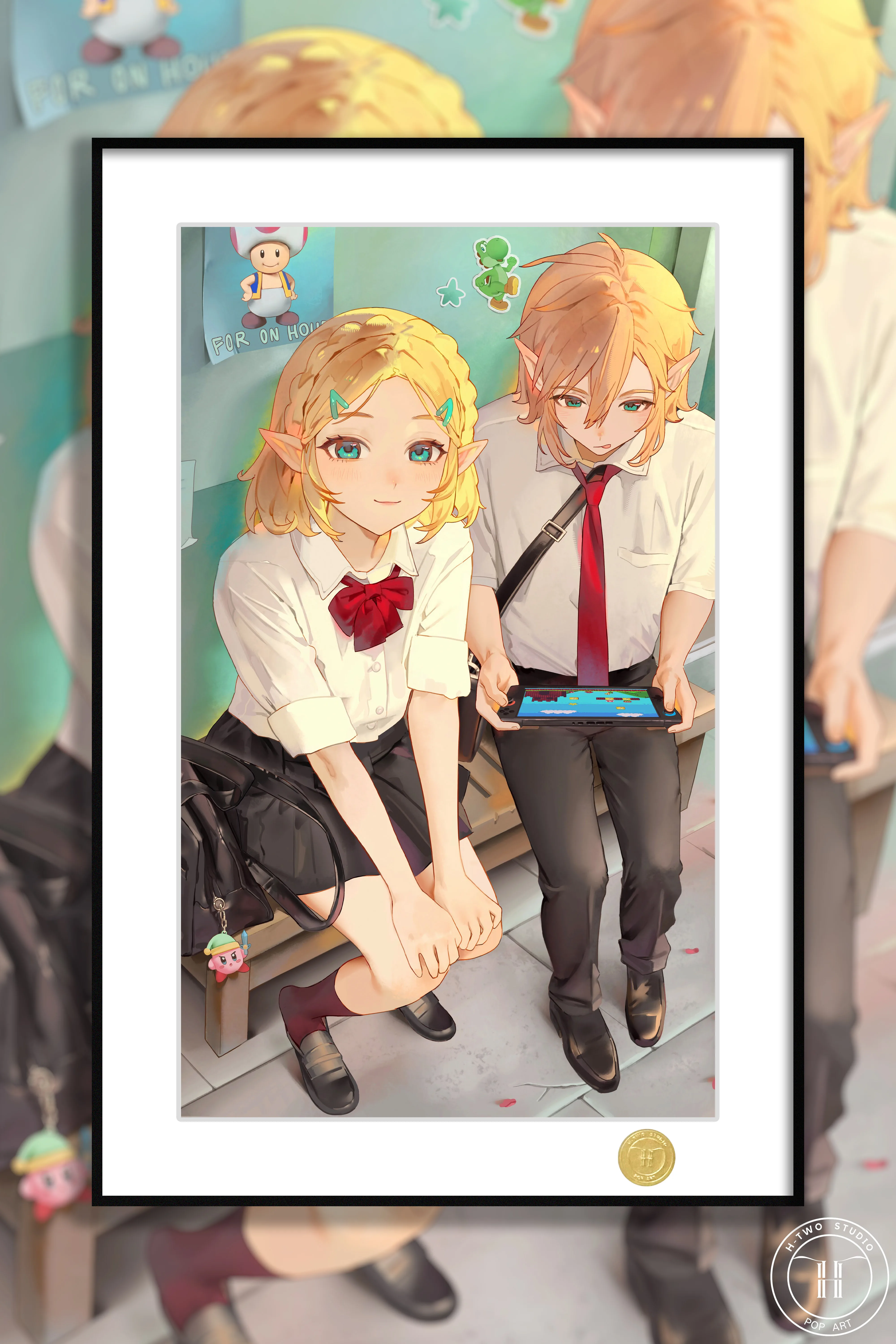 【Pre-sale】Decorative Painting of Zelda and Link-The Legend of Zelda-H2 Studio