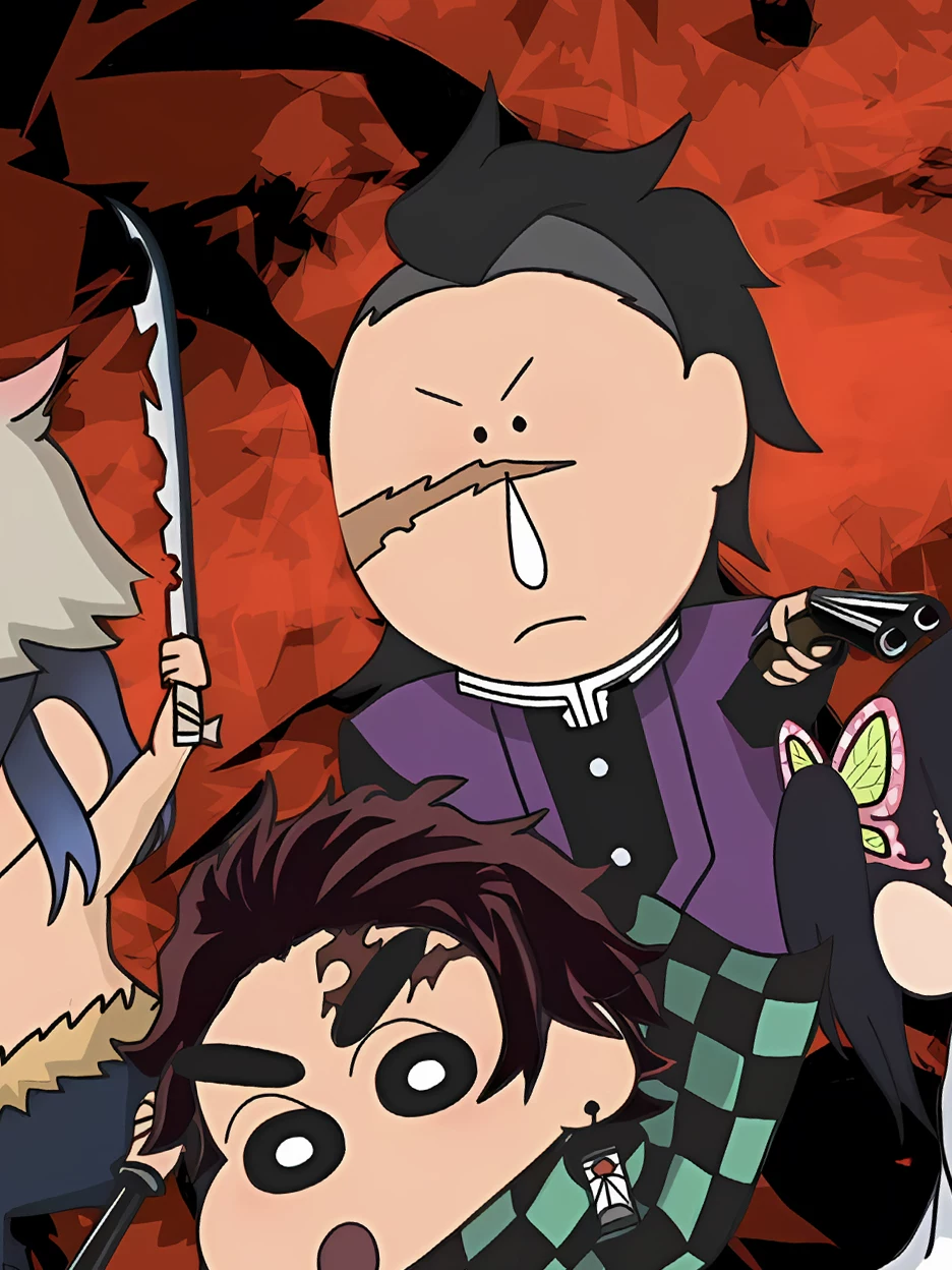 【Pre-sale】Decorative Painting of Crayon Shin-chan COS Demon Slayer-Crayon Shin-chan-XingKong Studio