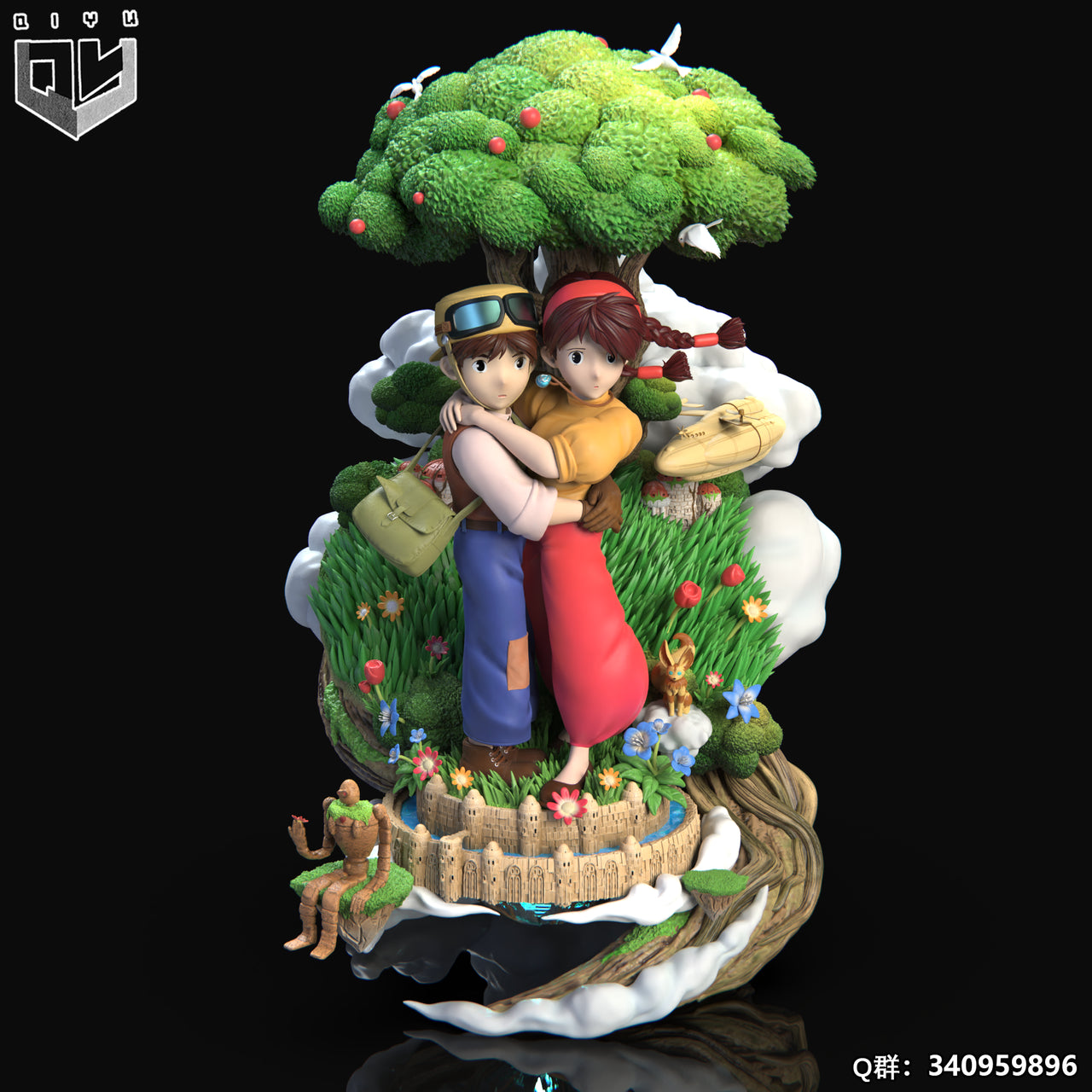 【Pre-sale】Castle in the Sky with LED  - QiYu Studio