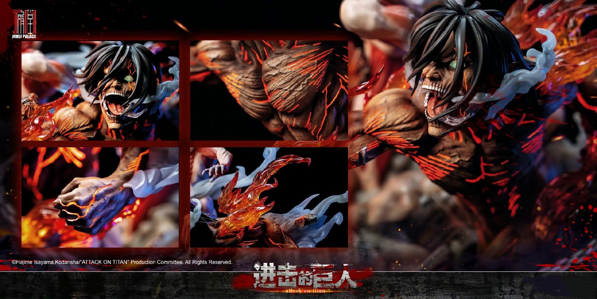 【In stock】Liecensed Attact on Titan VS the The Female Titan GK Statue-Attact on Titan-JIMEI PALACE