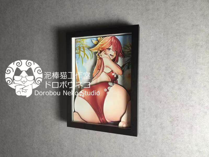 【Pre-sale】DSRL-006 Yae Miko Summer Party Ver.1 Decoration Painting-Genshin Impact-Dorobou Neko Studio