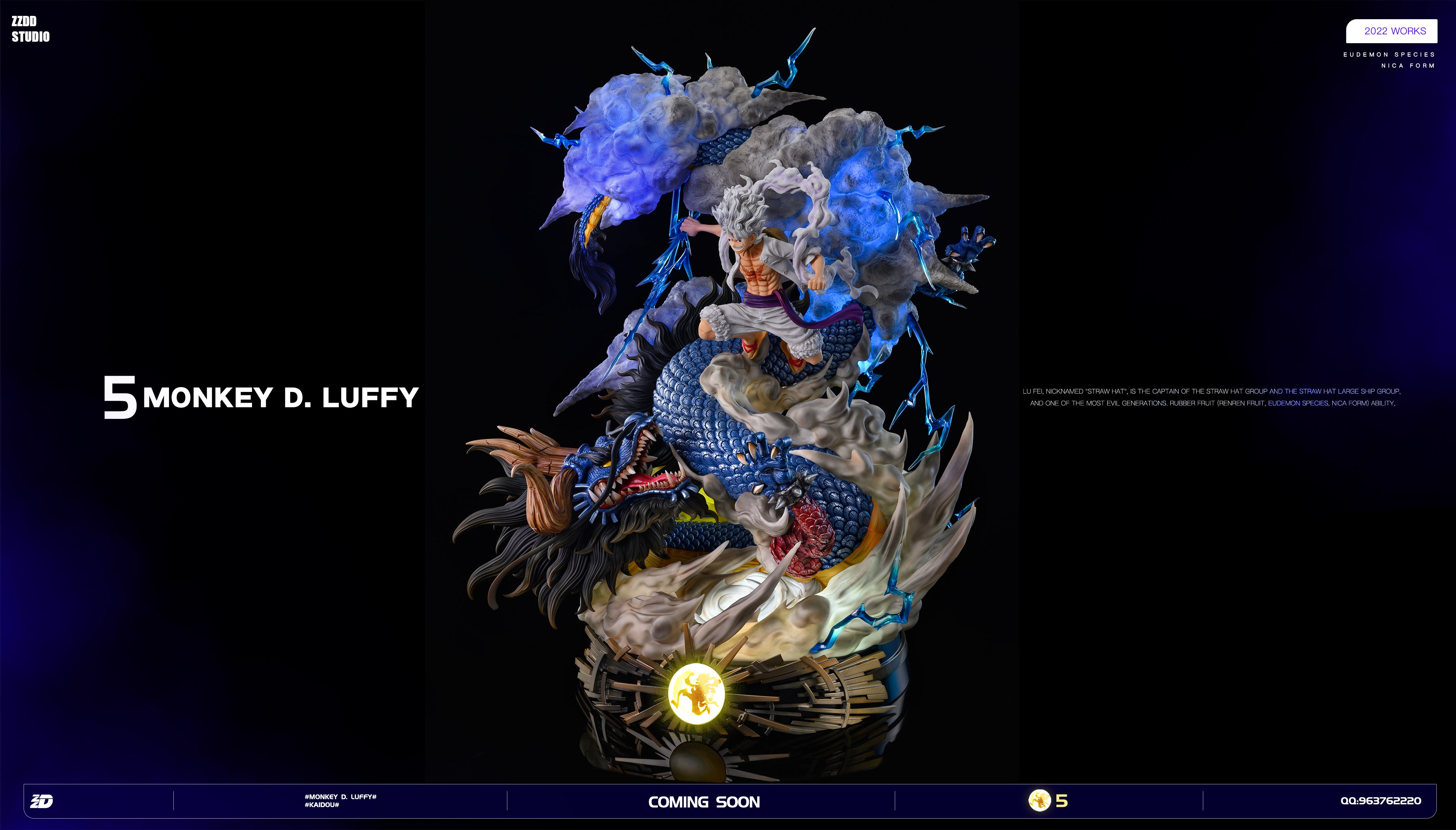 【In stock】1/6 Scale Nika Monkey D. Luffy vs Full Beast Form Kaidou with LED-One piece-ZZDD Studio