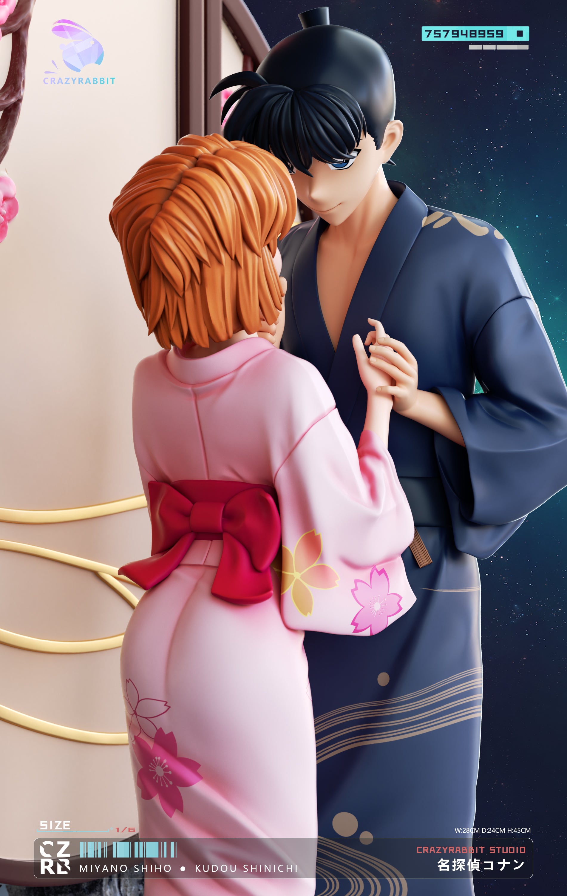 【Pre-sale】1/6 Scale Jimmy Kudo/ Shinichi Kudo & Miyano Shiho with LED-Detective Conan-Crazy Rabbit Studio