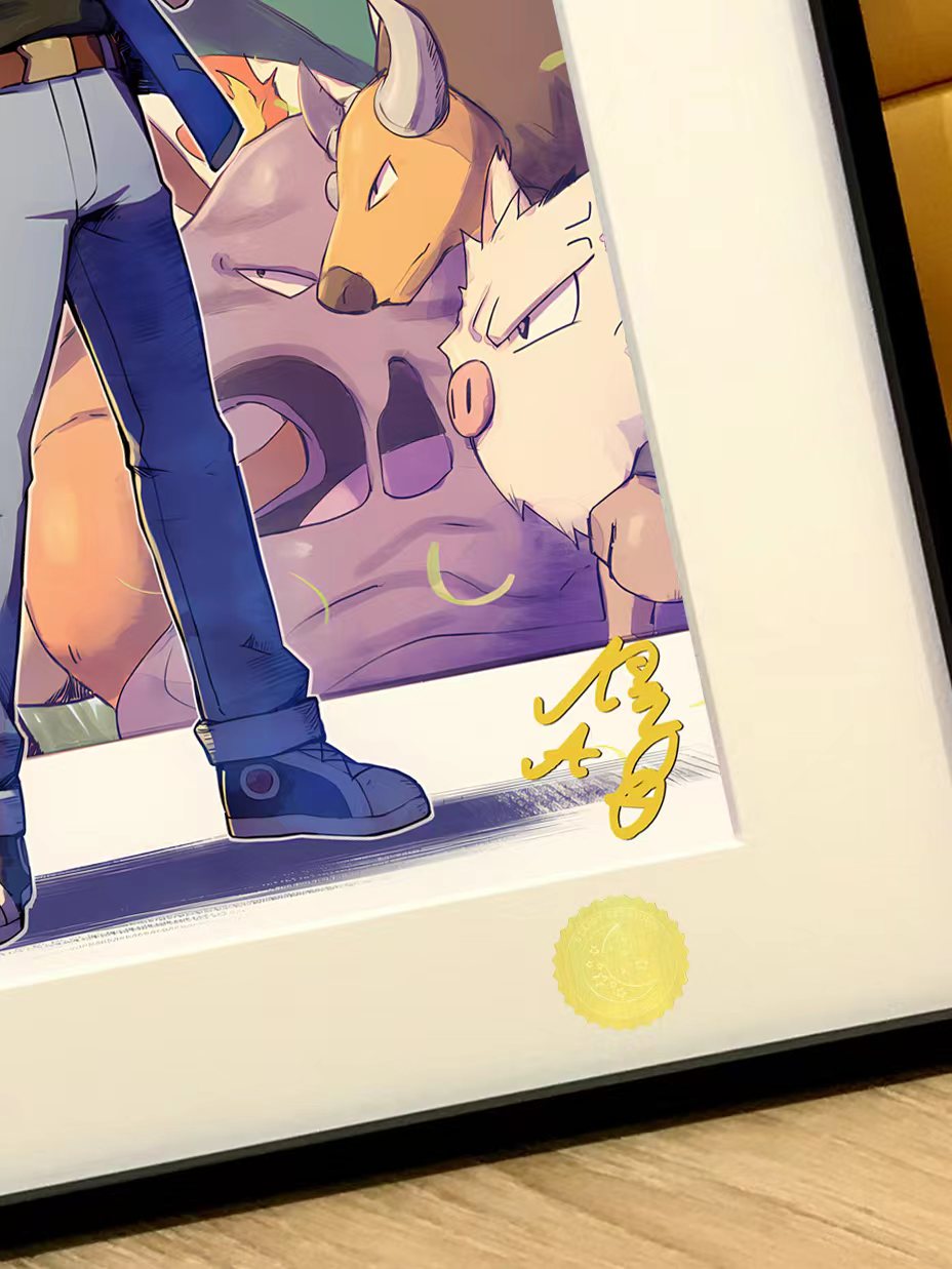 【Pre-sale】Ash Ketchum & Pokemons Decorative Painting-Pokemon-Xingkong Studio