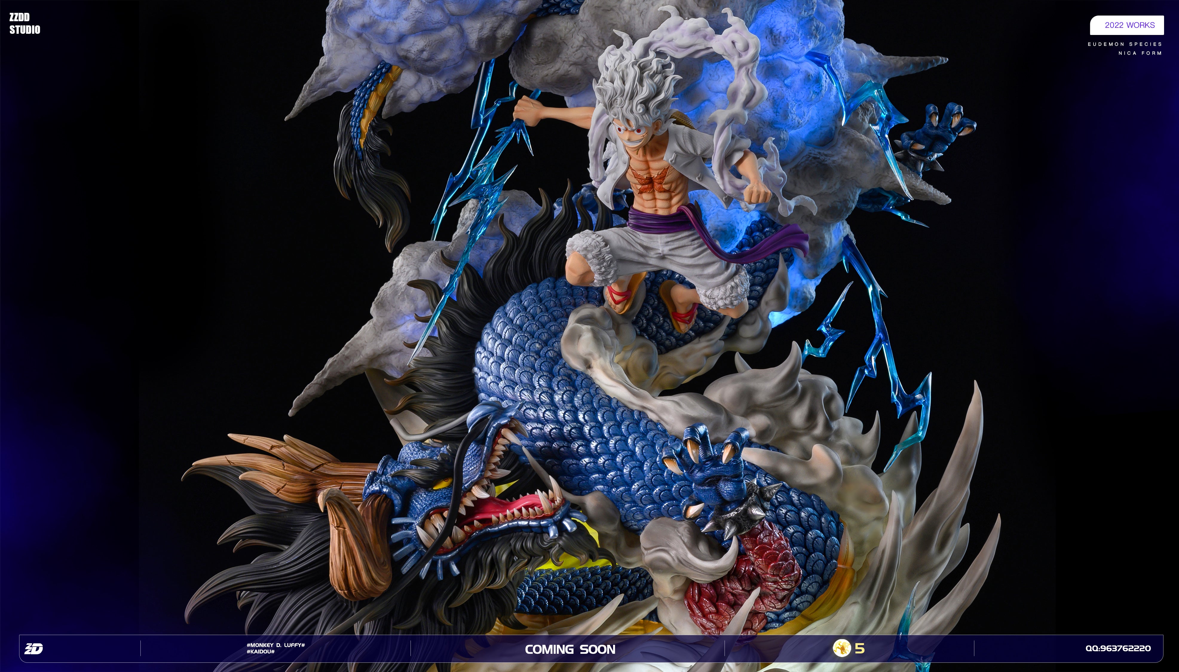 【In stock】1/6 Scale Nika Monkey D. Luffy vs Full Beast Form Kaidou with LED-One piece-ZZDD Studio