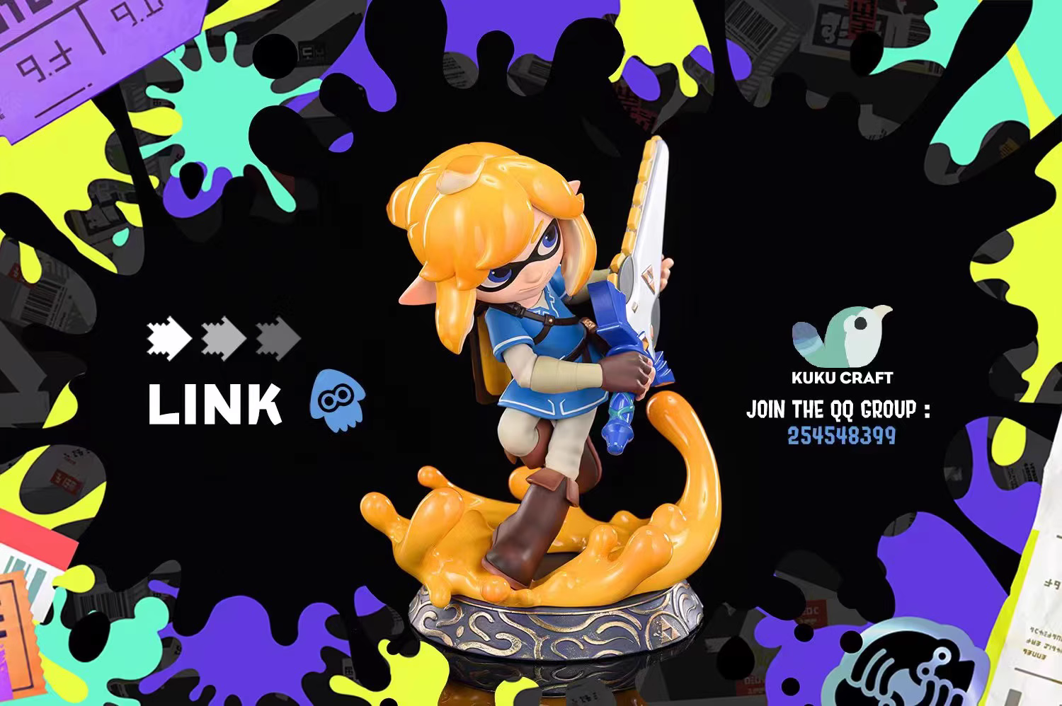 【Pre-sale】SPLATOON Cuttlefish Link-The Legend of Zelda-KukuCraft Studio