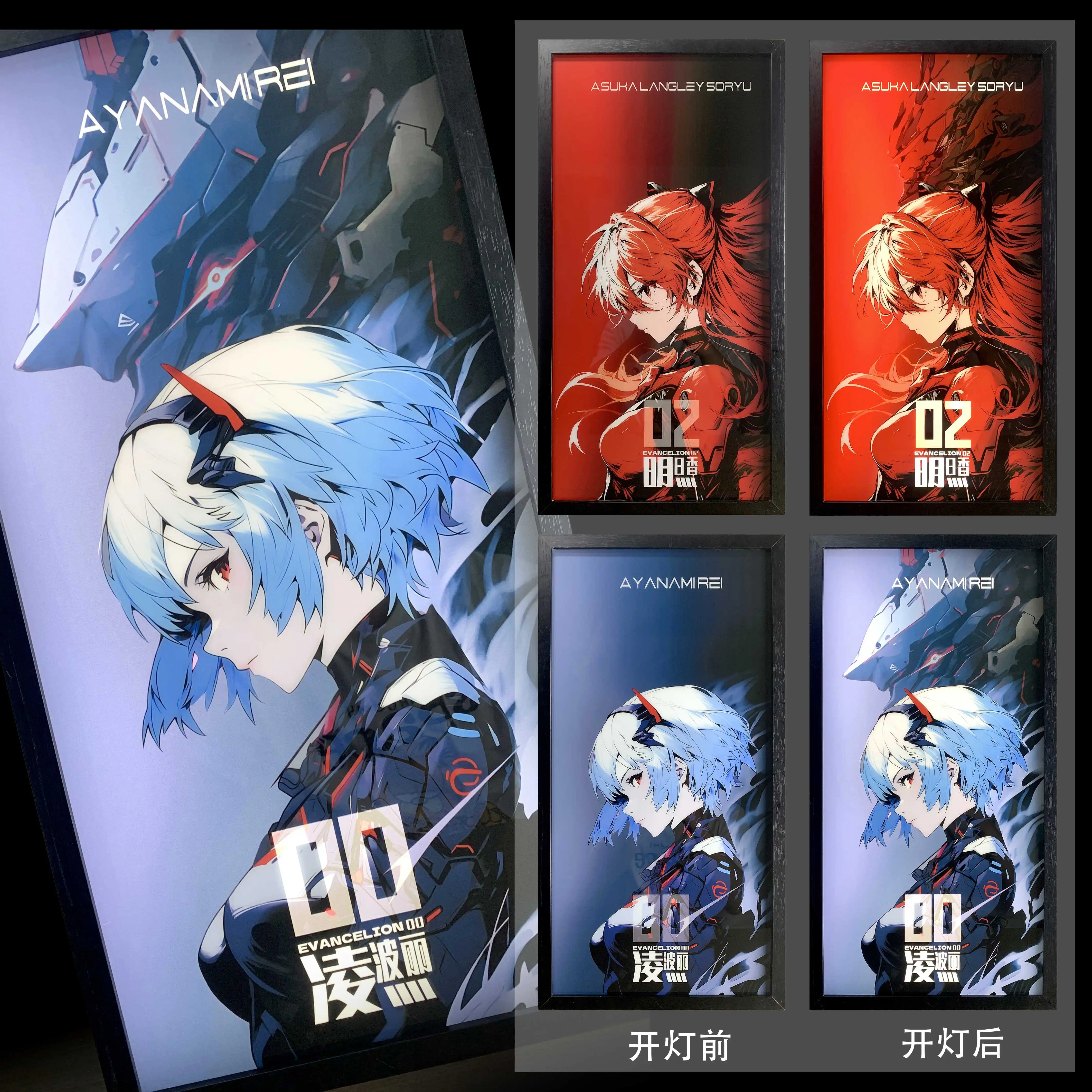 【In stock】Decorative Painting of Asuka Langley Soryu & Ayanami Rei-EVA-MOMO Studio