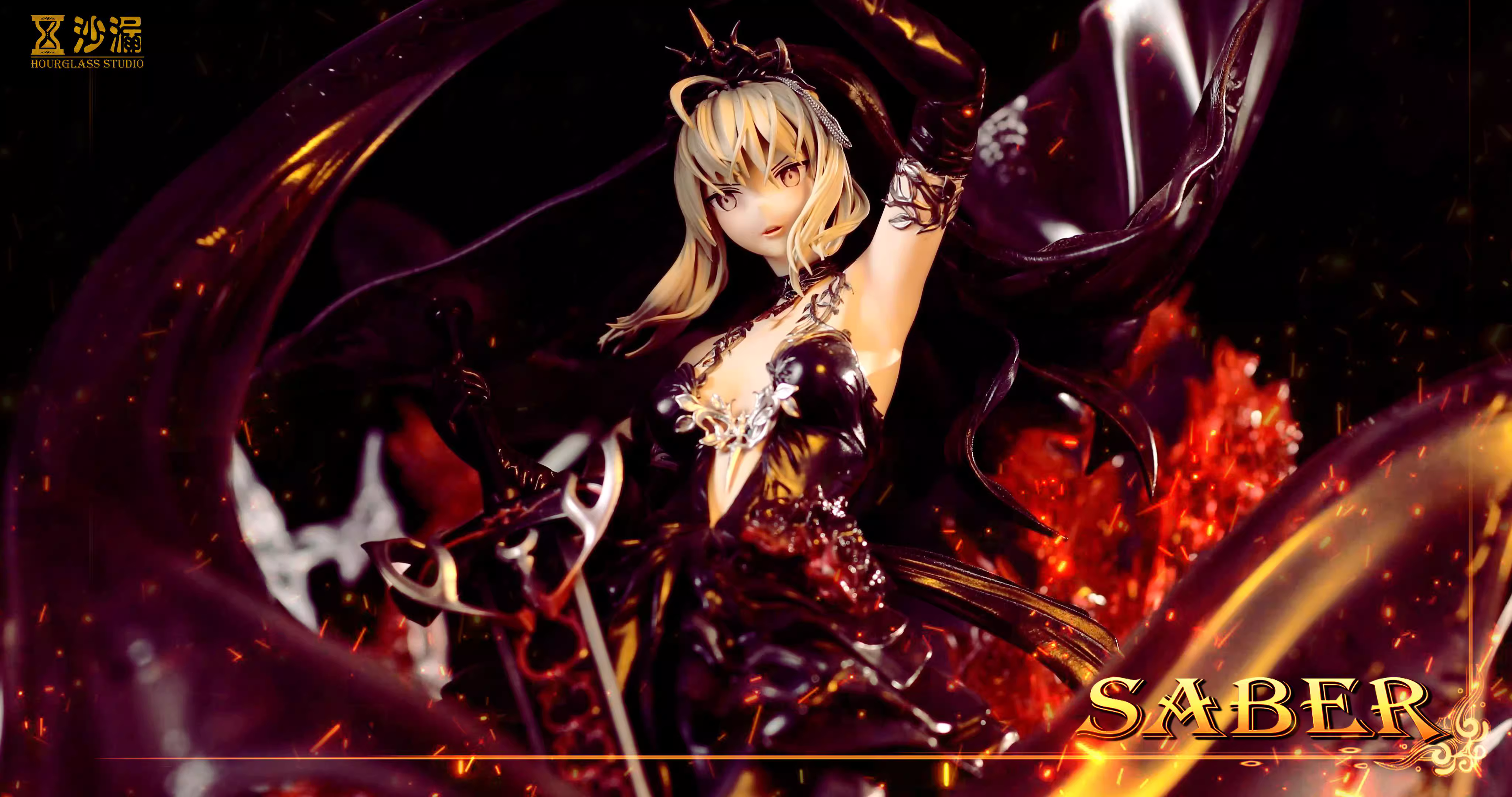 【Last one】Black Wedding Dress Saber-Fate/stay night-HourGlass Studio