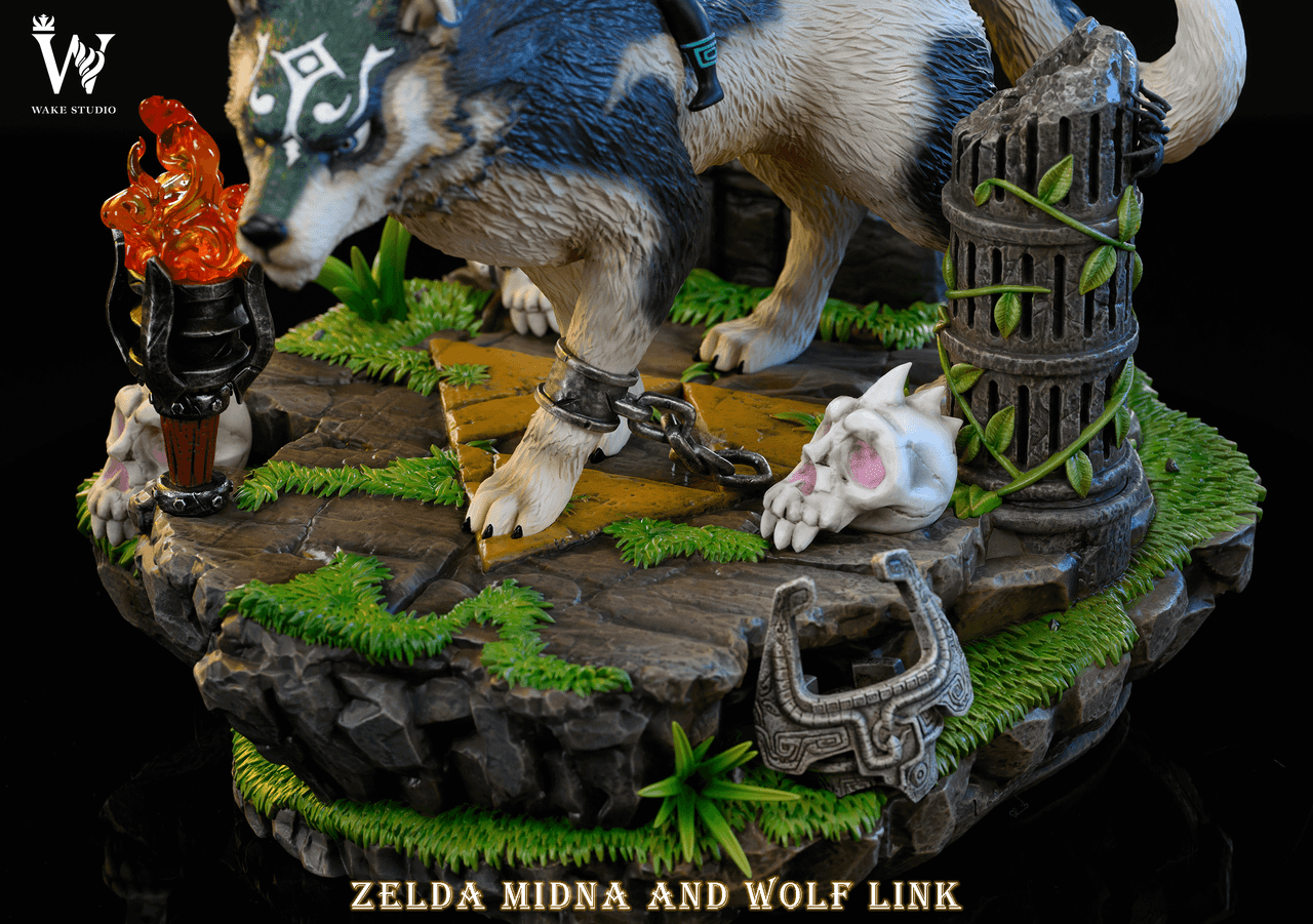 【Sold out no more】1/4 Scale Wolf Link and midna-The Legend of Zelda-Wake Studio