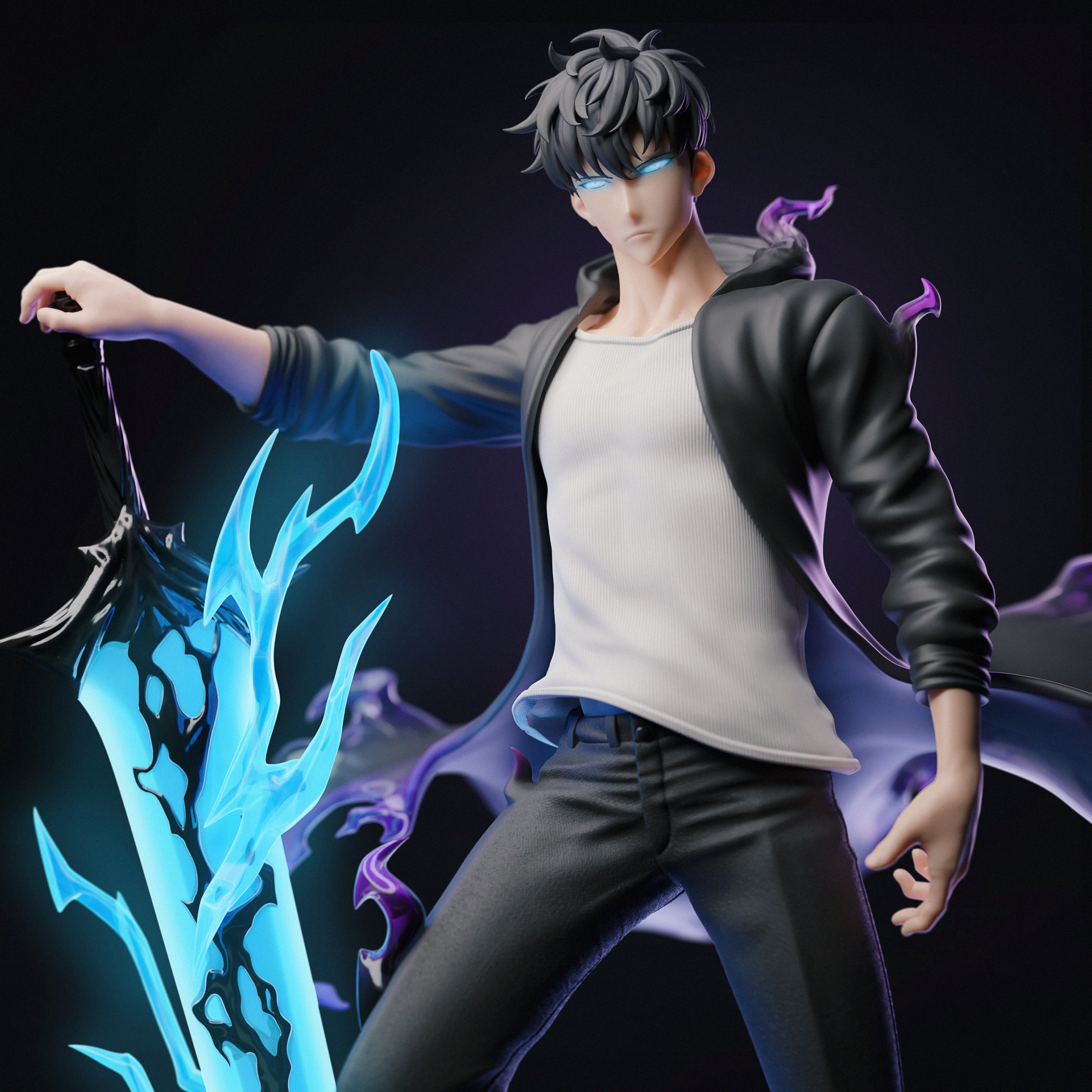 【Pre-sale】1/6 & 1/4 Scale The Shadow Monarch Awakening Jin Woo-Other Series-Player 1 Studio