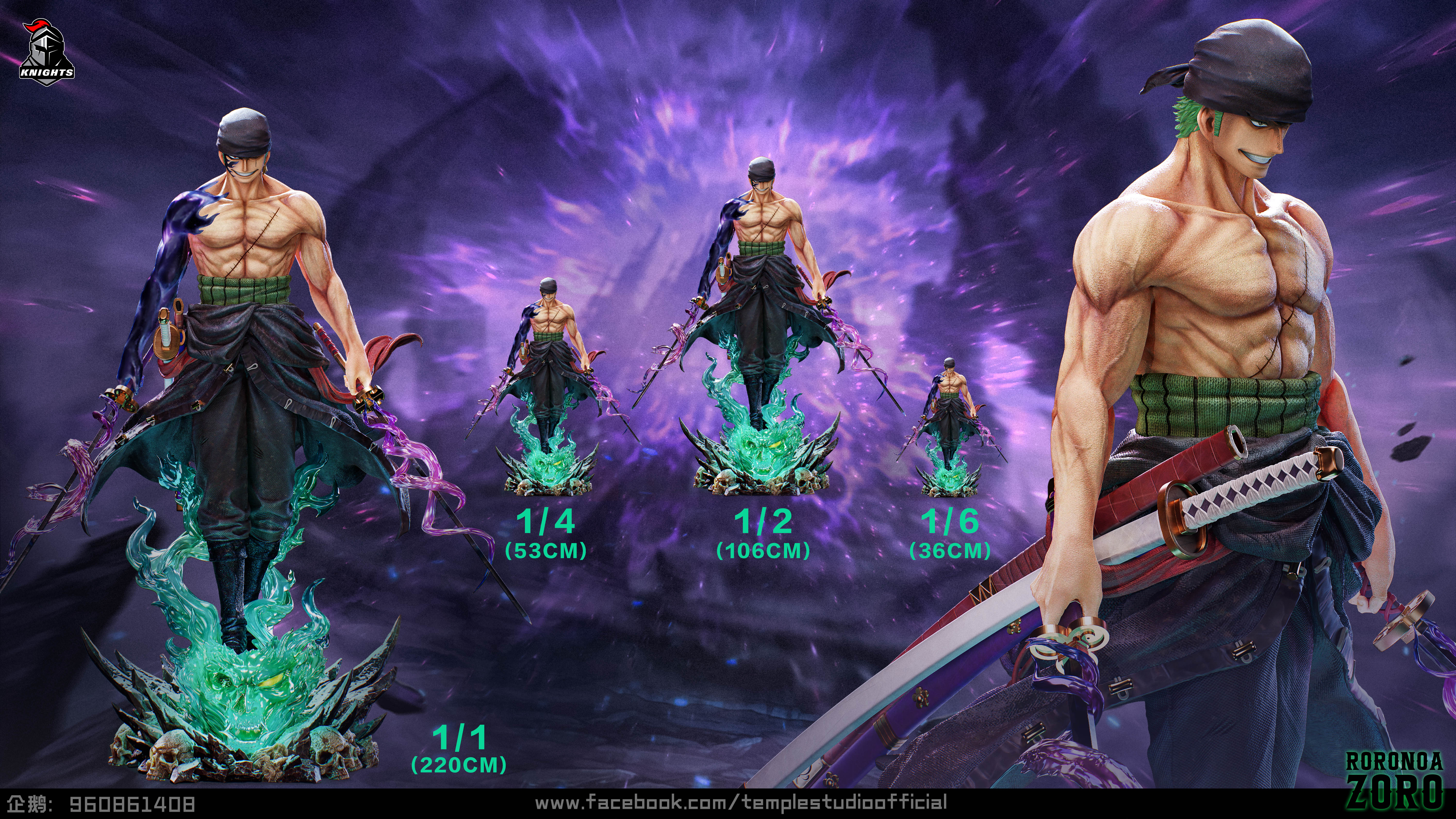 【Pre-sale closed】1/2, 1/4 & 1/6 Scale NO: 05 Roronoa Zoro-Temple Studio