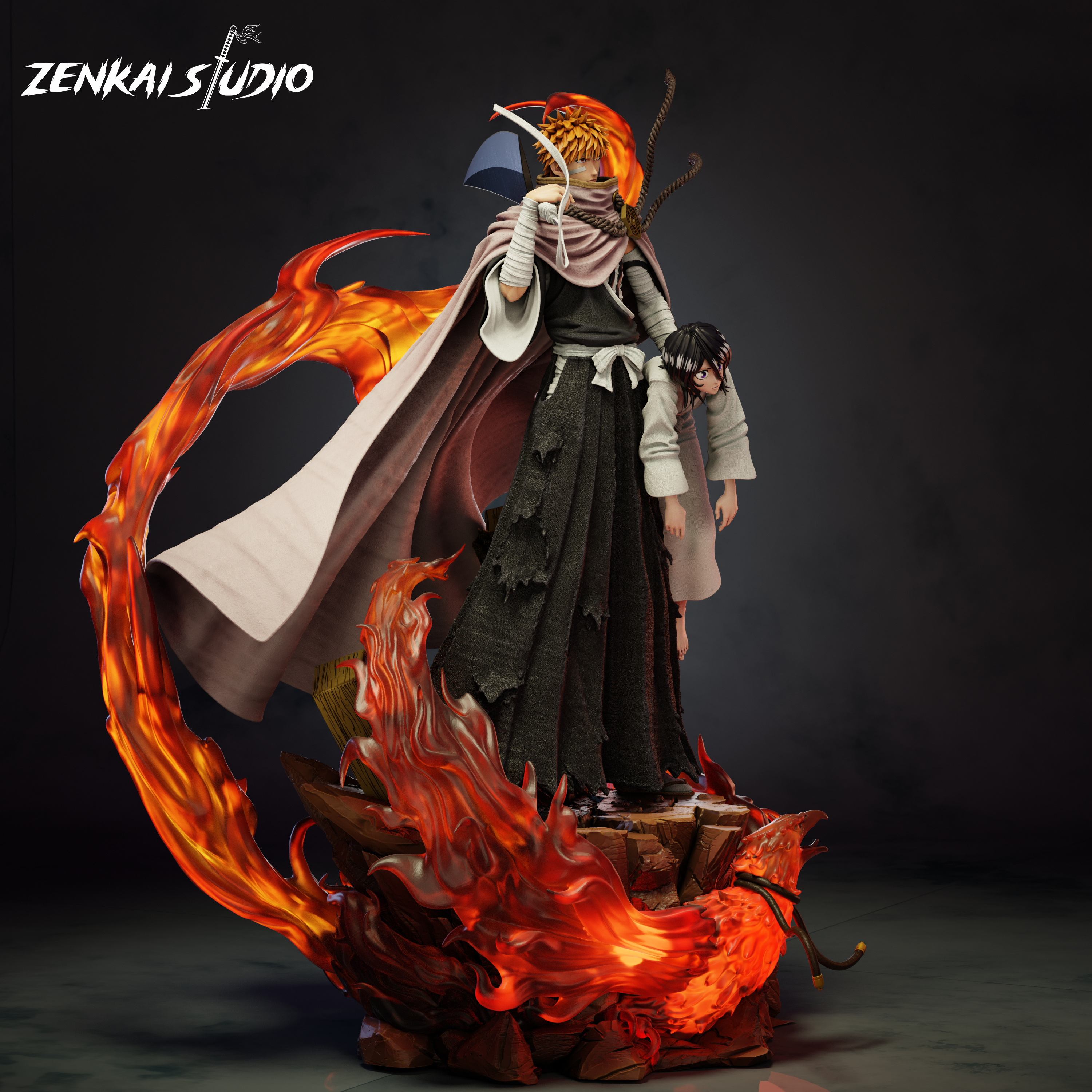 【Sold out】1/6 Scale Ichigo & Rukia-Zenkai Studio