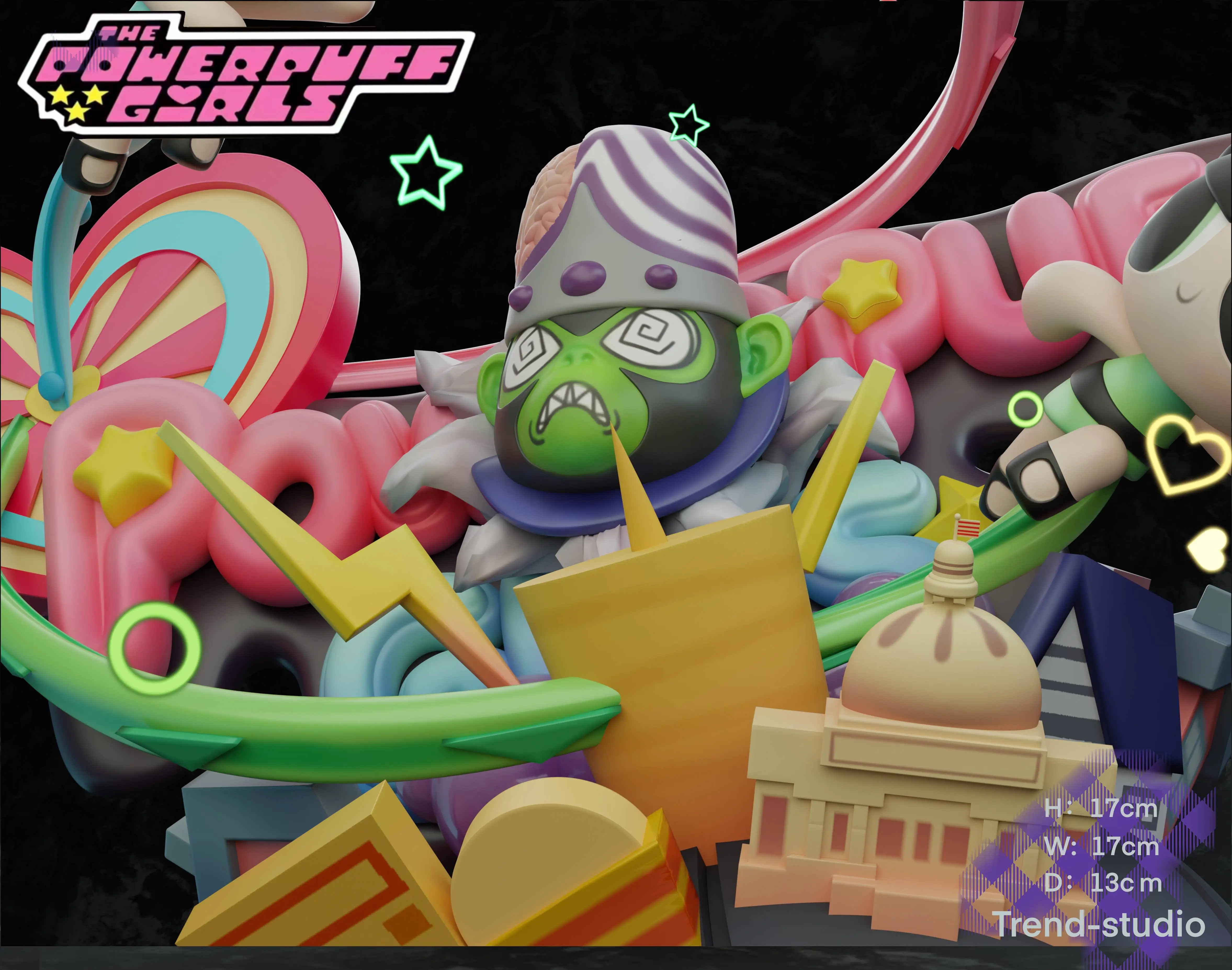 【Pre-sale】The Powerpuff Girls VS Mojo Jojo-The Powerpuff Girls-Trend Studio