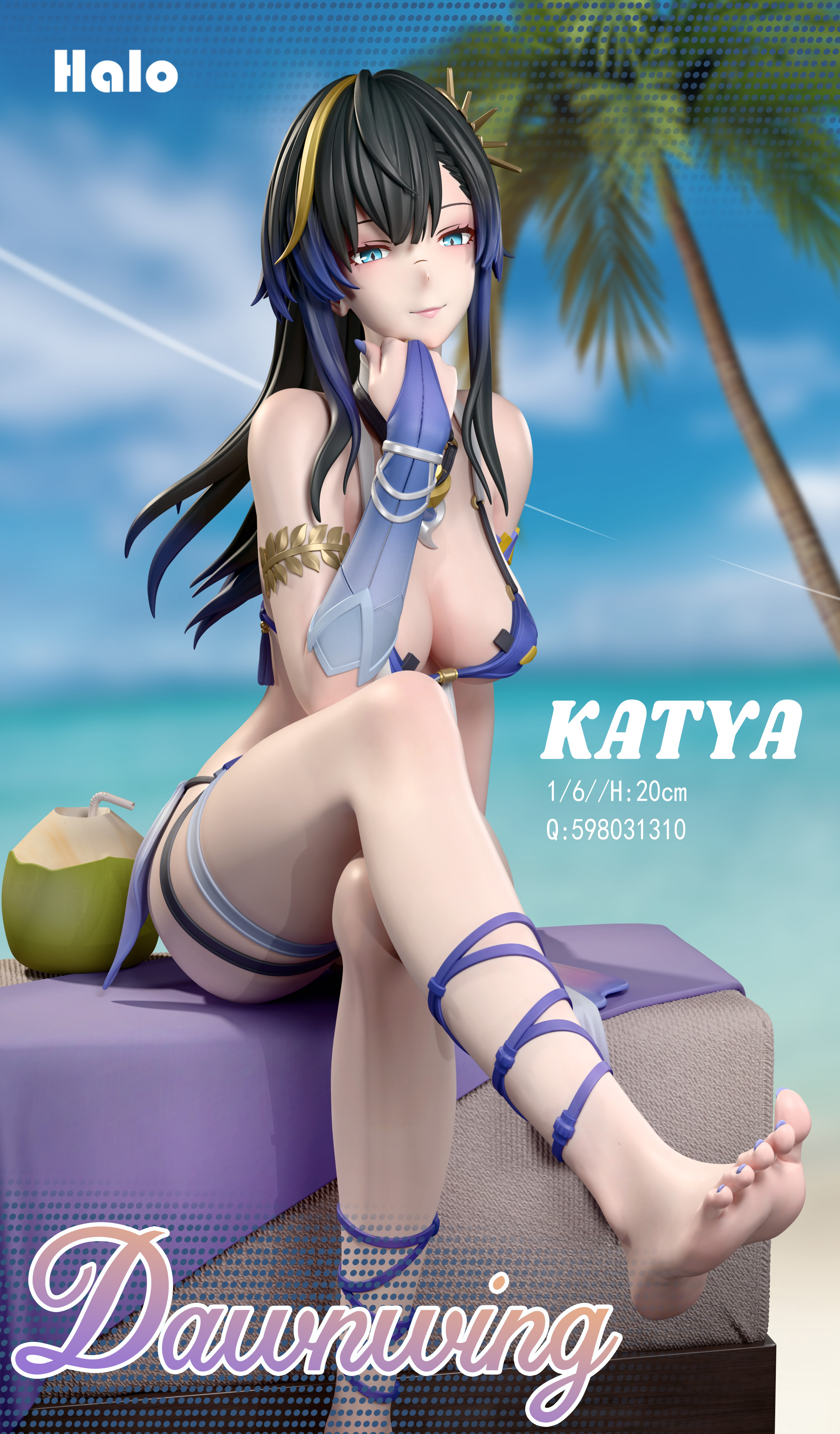 【Sold out】1/6 Scale Katya-Project Snow、snowbreak: Containment Zone-Halo studio