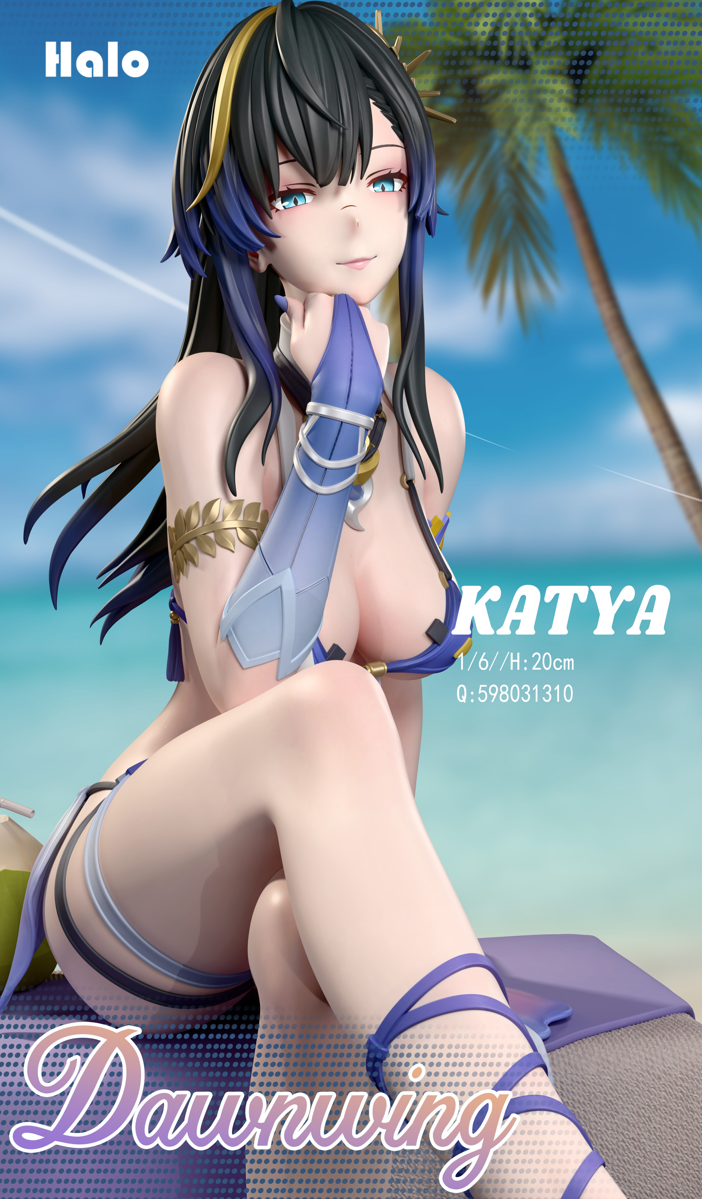 【Sold out】1/6 Scale Katya-Project Snow、snowbreak: Containment Zone-Halo studio