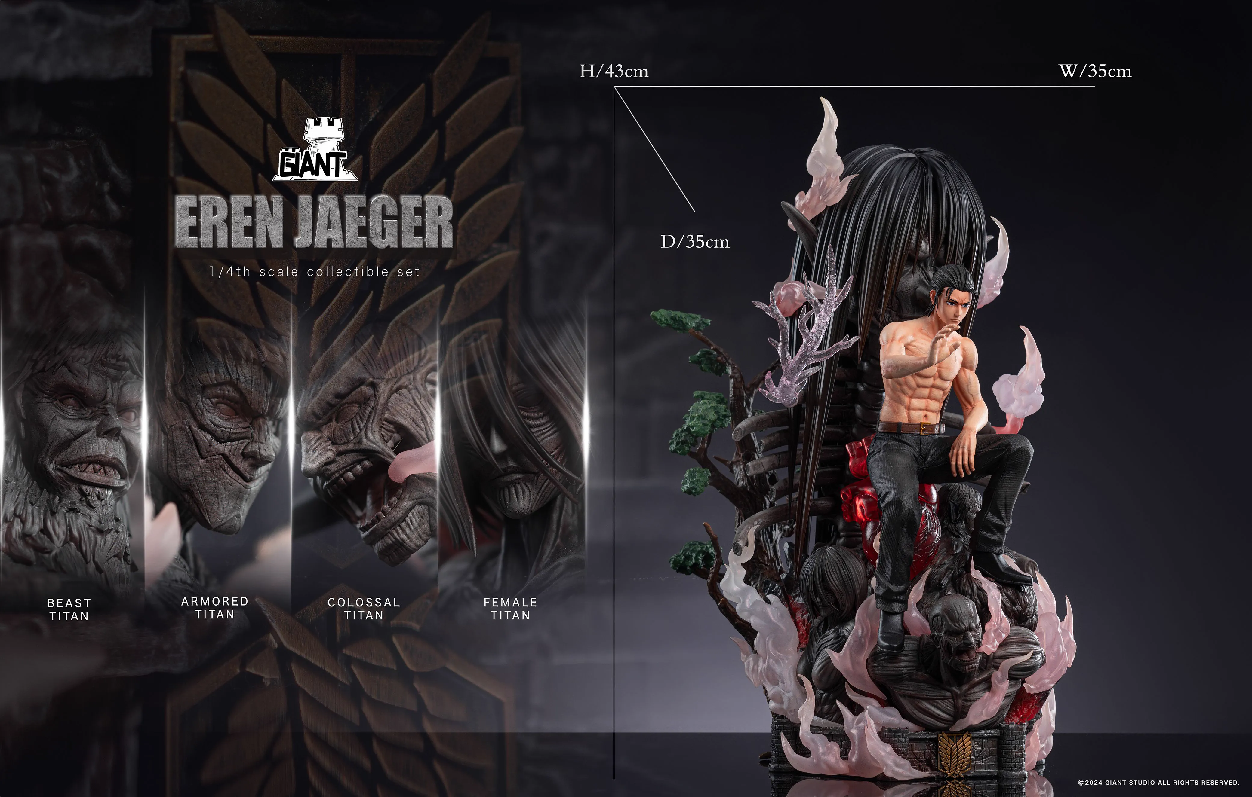 【Pre-sale】1/4 Scale Sitting Eren-Attack on Titan-Giant Studio