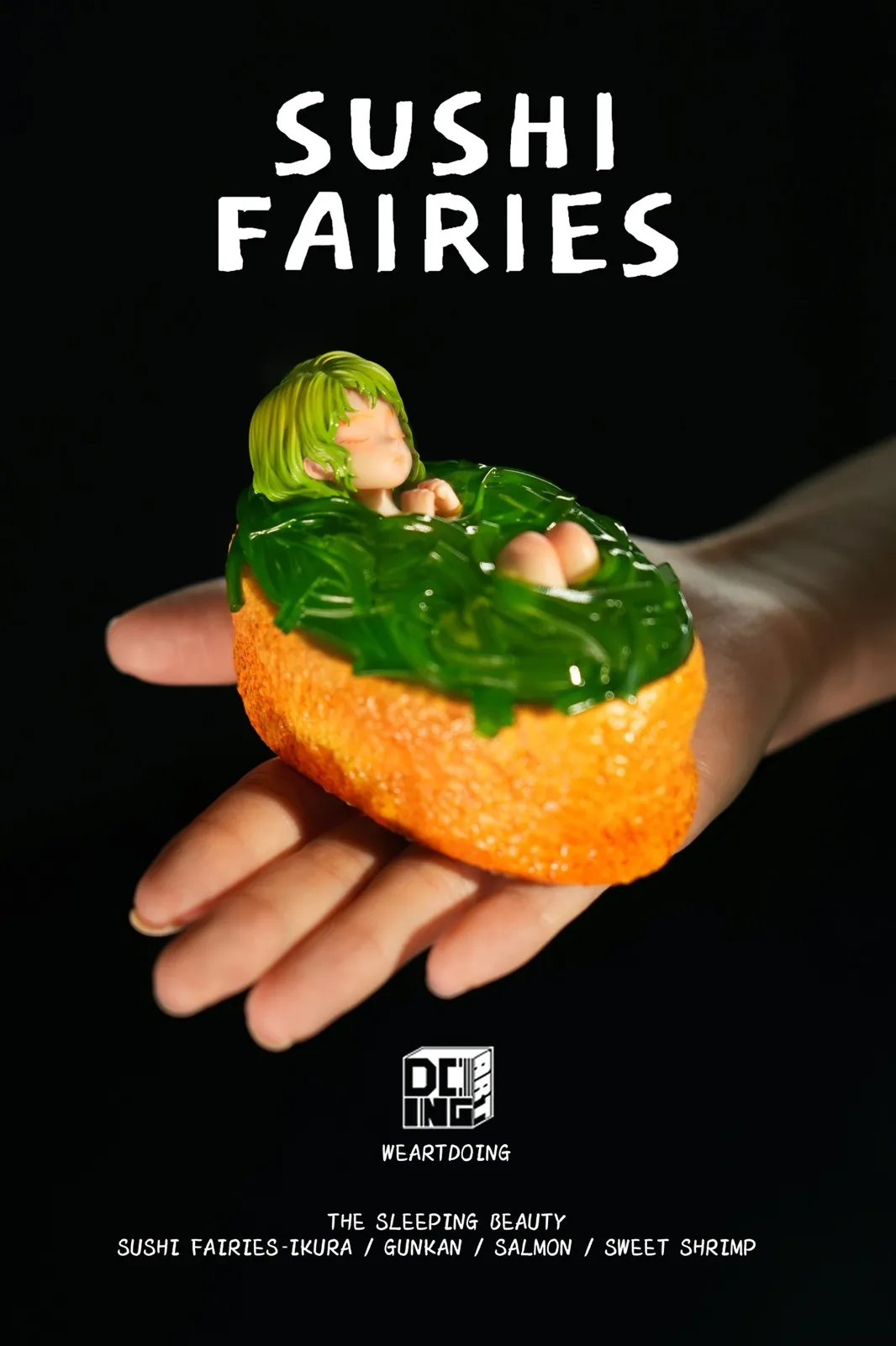 【Sold out】Sleeping Beauty-Sushi Fairies Ikura & Gunkan & Salmon & Sweet Shrimp-Original Design-WeArtDoing