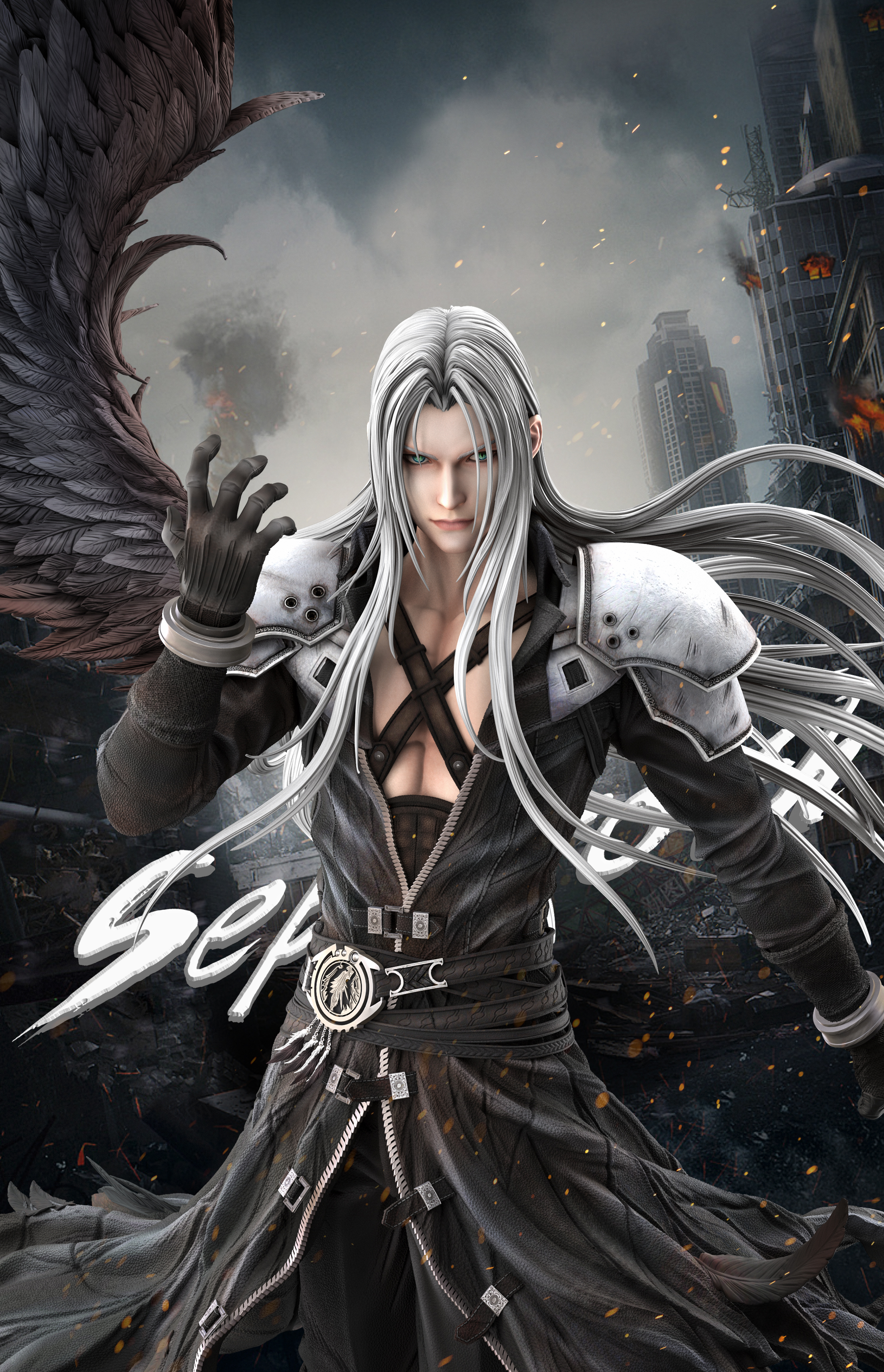 【Sold out】1/6 & 1/4 Scale Sephiroth-(FF7) Final Fantasy-hf Studio