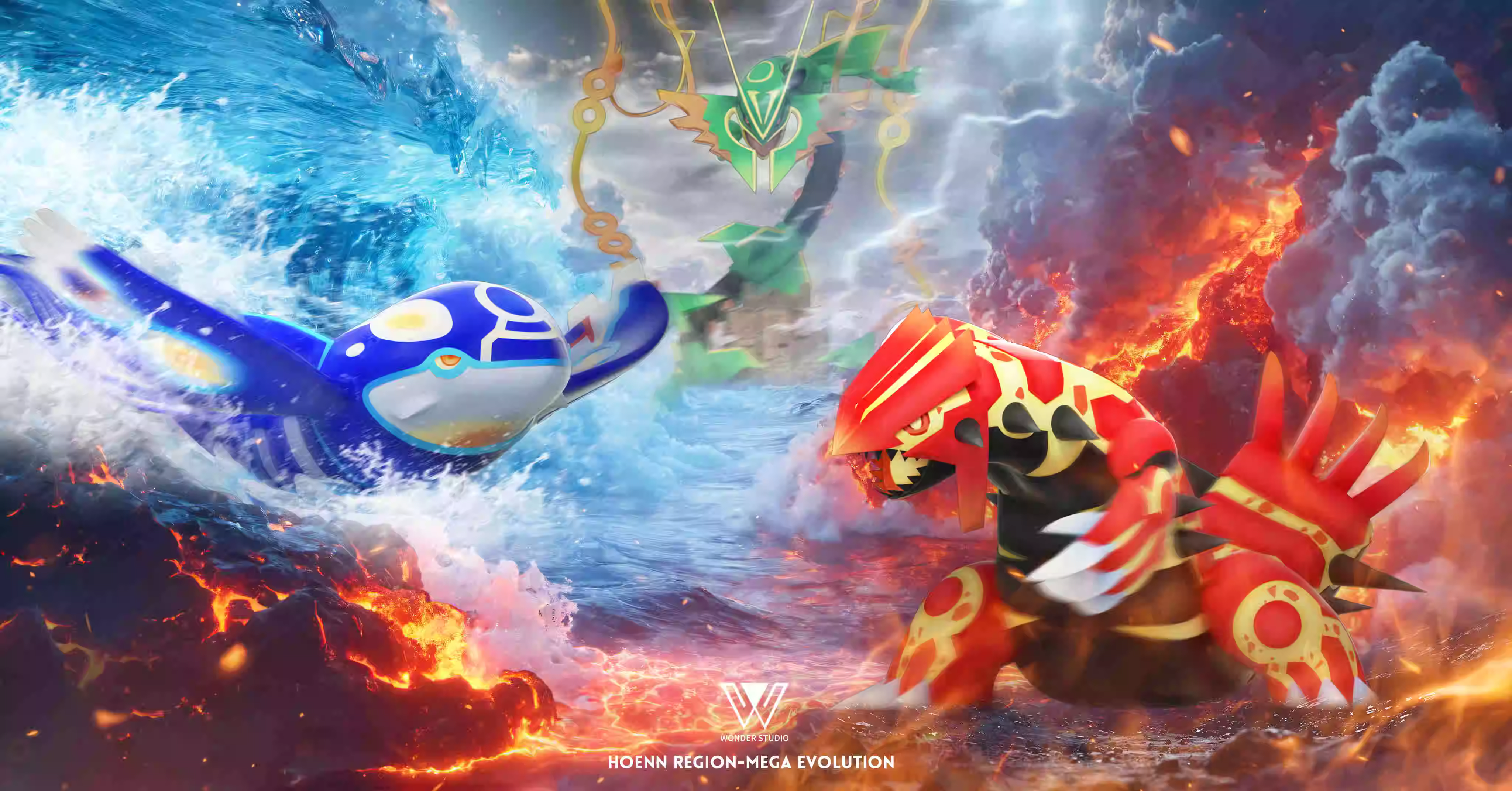 【Pre-sale】1/20 Scale Rayquaza, Groudon & Kyogre-Pokemon-Wonder Studio