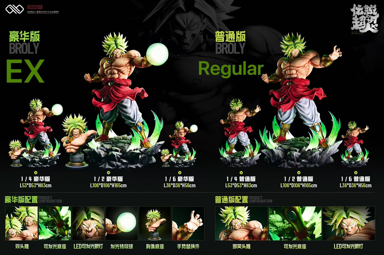 【Sold out】1/2, 1/6 & 1/4 Scale Broly with LED-Infinity Studio