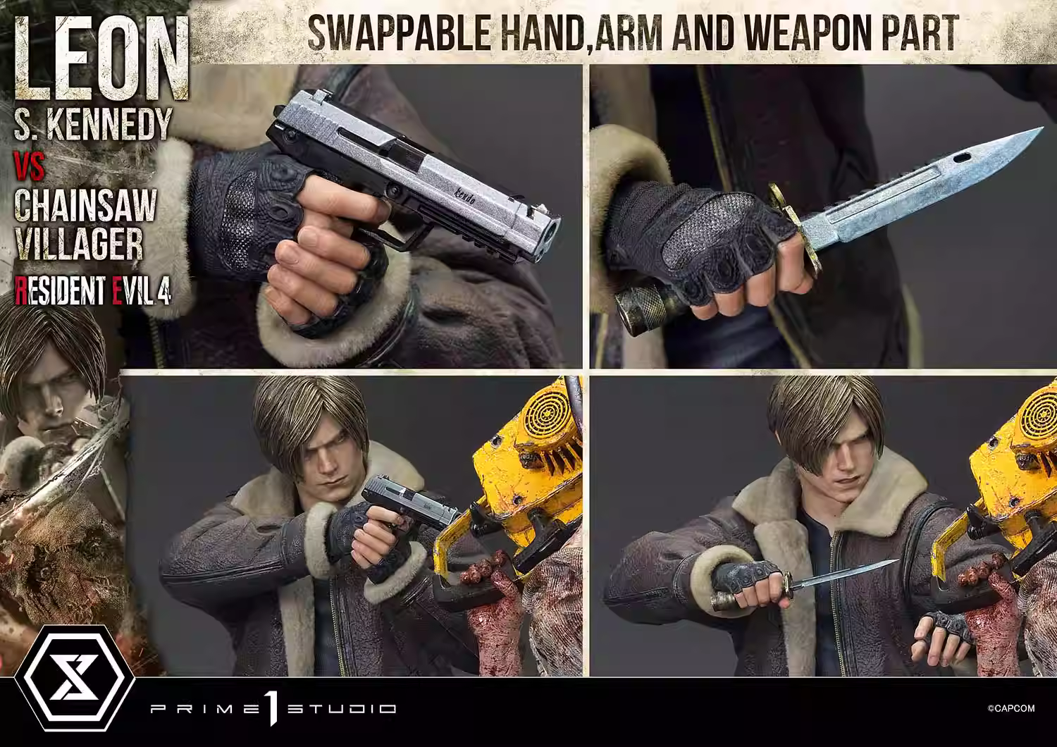 【Pre-sale】1/4 Scale Leon·Scott VS Mania-Resident Evil-Prime 1 Studio